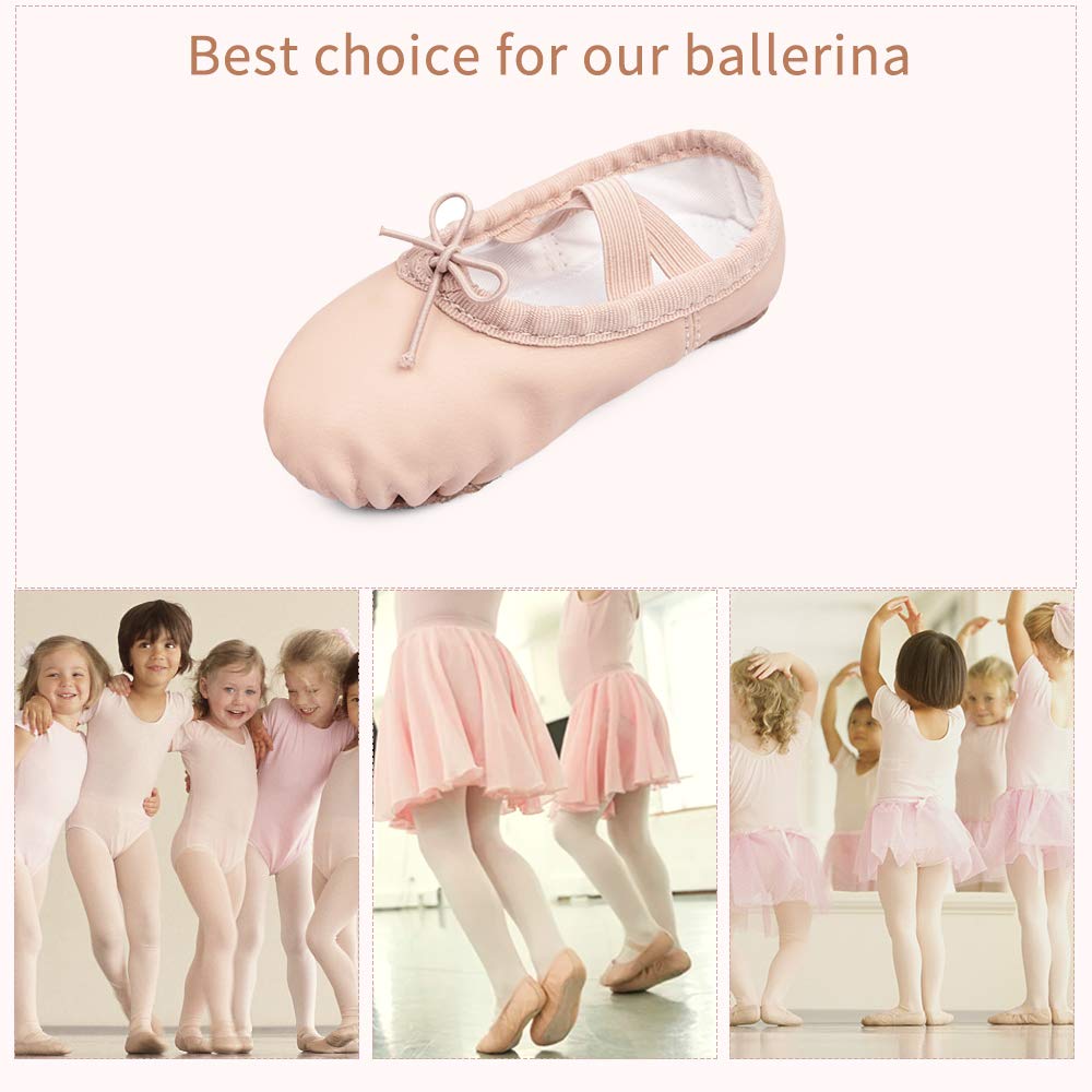 Stelle Ballet Shoes for Girls Toddler Soft Leather Split Sole Practice