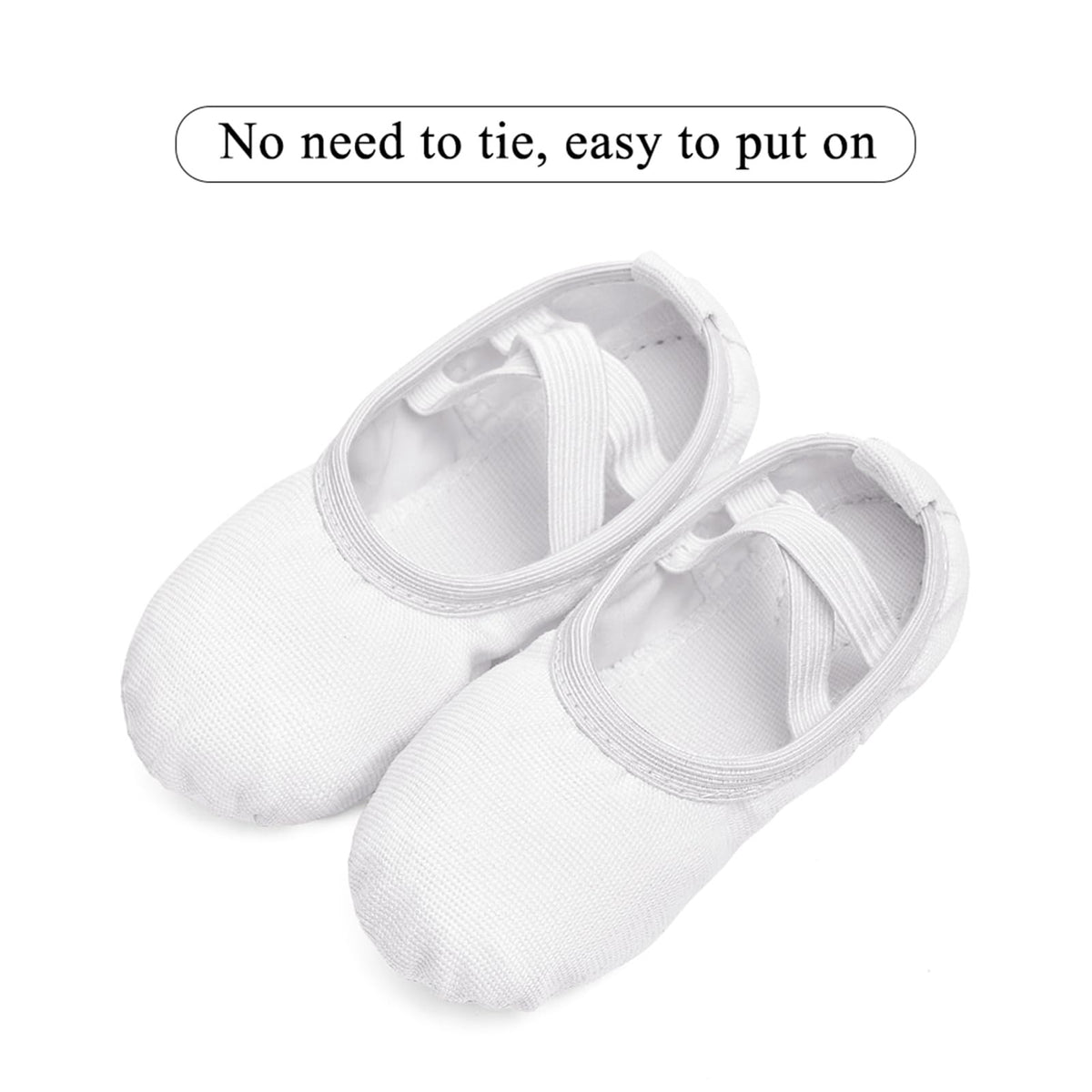 Stelle Canvas Ballet Shoes Toddler Girls No-Tie Split Sole Ballet Slippers