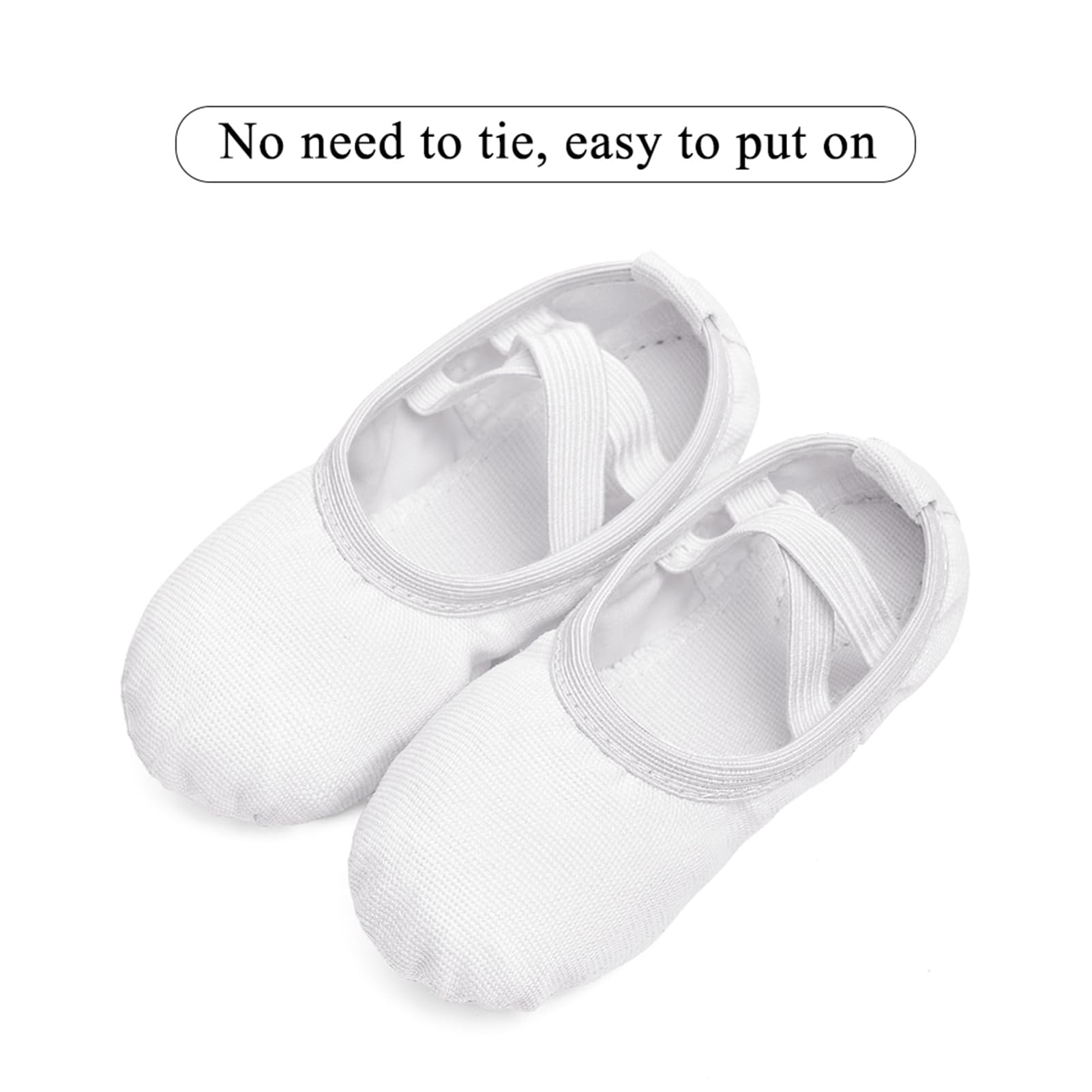 Stelle Canvas Ballet Shoes Toddler Girls No-Tie Split Sole Ballet Slippers