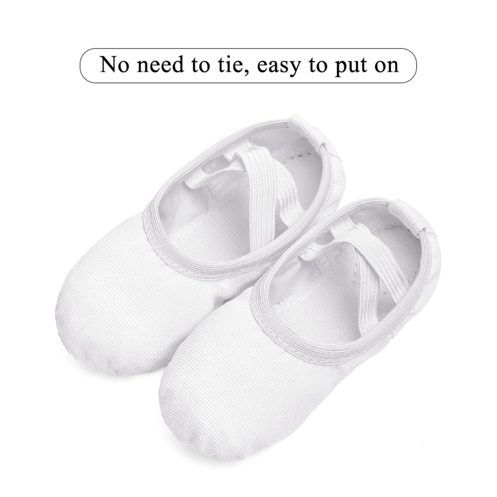 Stelle Canvas Ballet Shoes Toddler Girls No-Tie Split Sole Ballet Slippers
