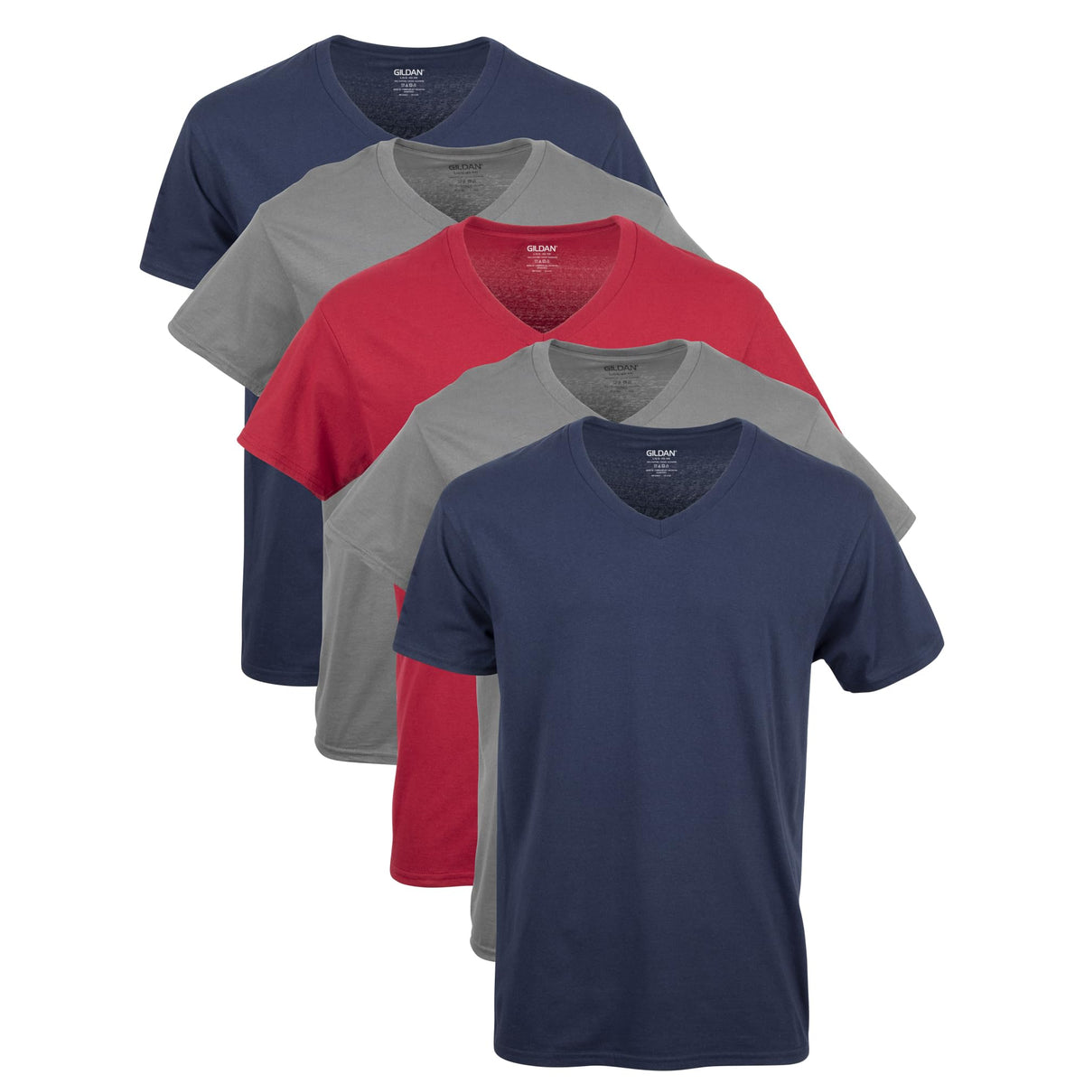 Gildan Men's V-Neck T-Shirts, Multipack, Style G1103