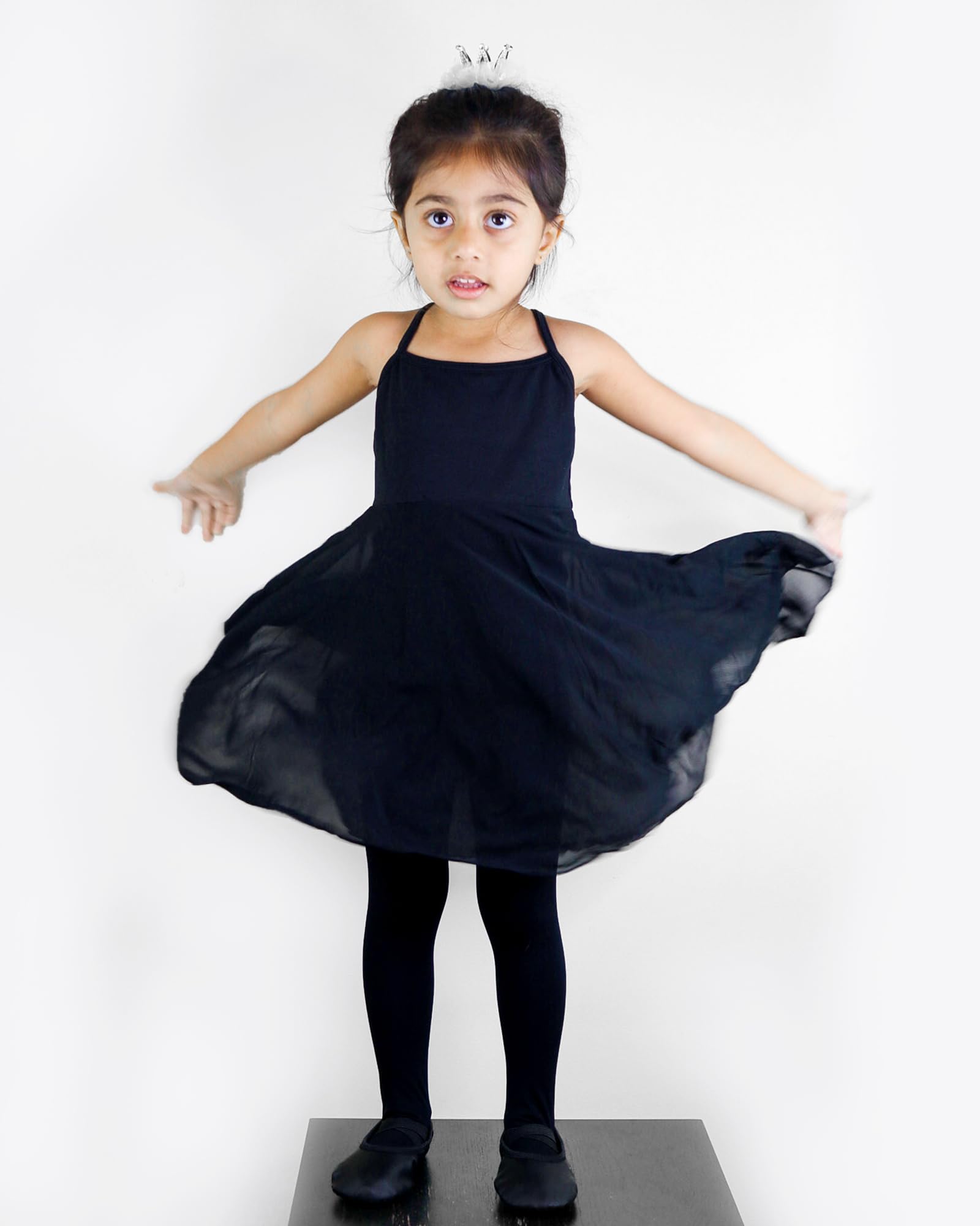 Stelle Girls' Footed Ballet Tights for Dance Class Toddler Kids 2T-15Y