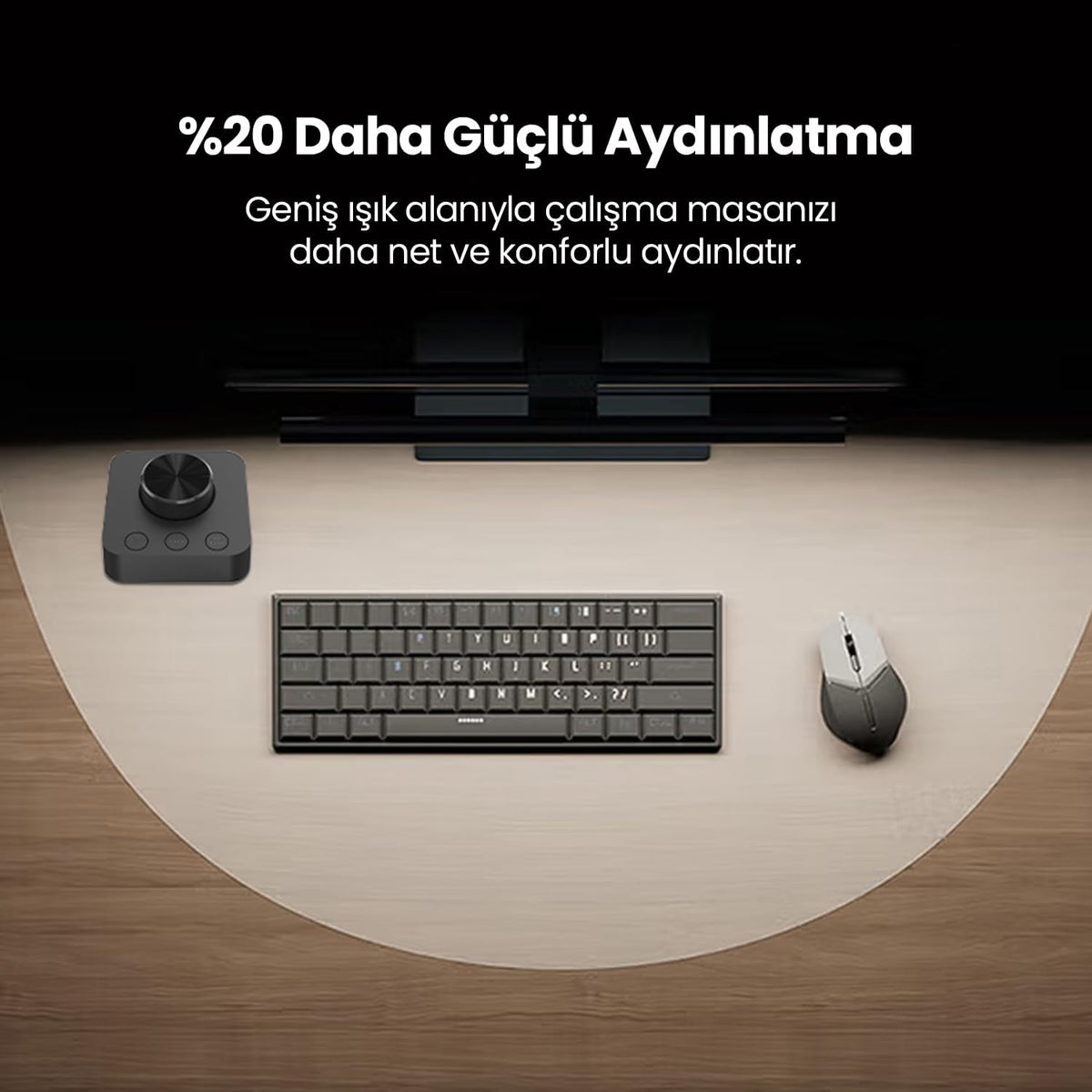 Ergoflex EF-354 Kablosuz Kumandalı, Dokunmatik Ayarlanabilir Bilgisayar Monitör Işık Çubuğu