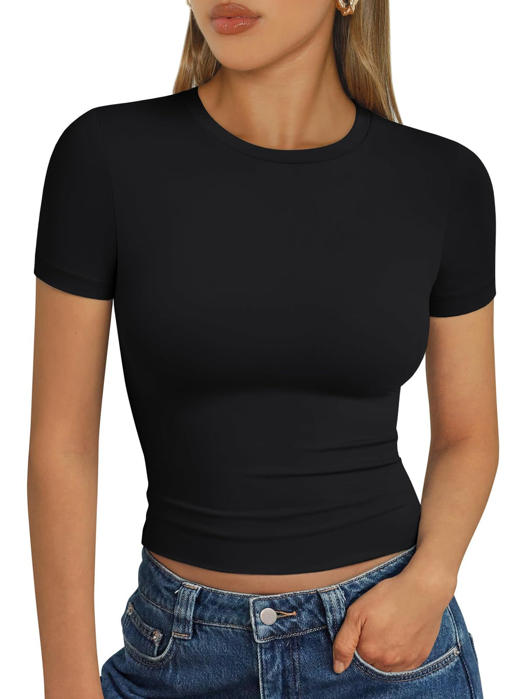 Trendy Queen Womens Short Sleeve T Shirt Basic Summer Top