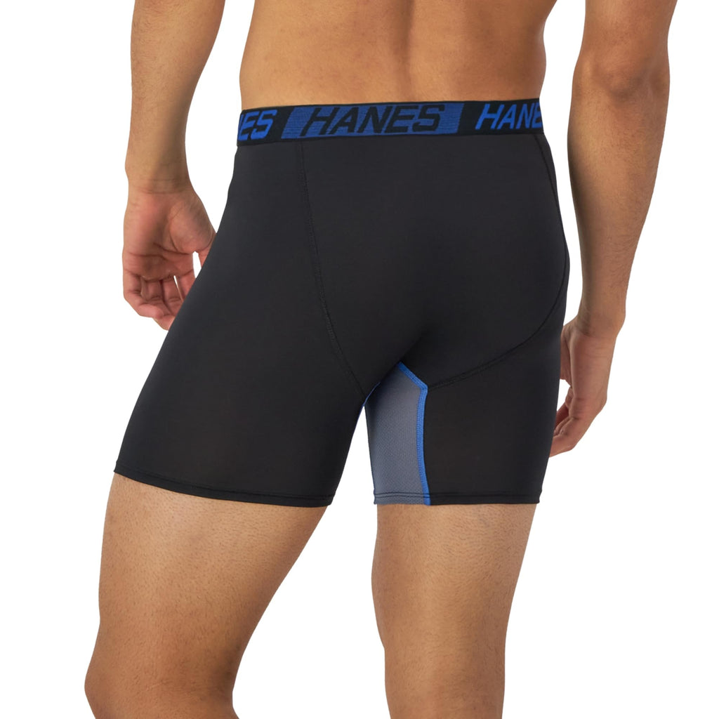 Hanes Men's Underwear Boxer Briefs Pack, 3-Pack, Total Support Pouch, Long or Short-Leg Boxer Briefs