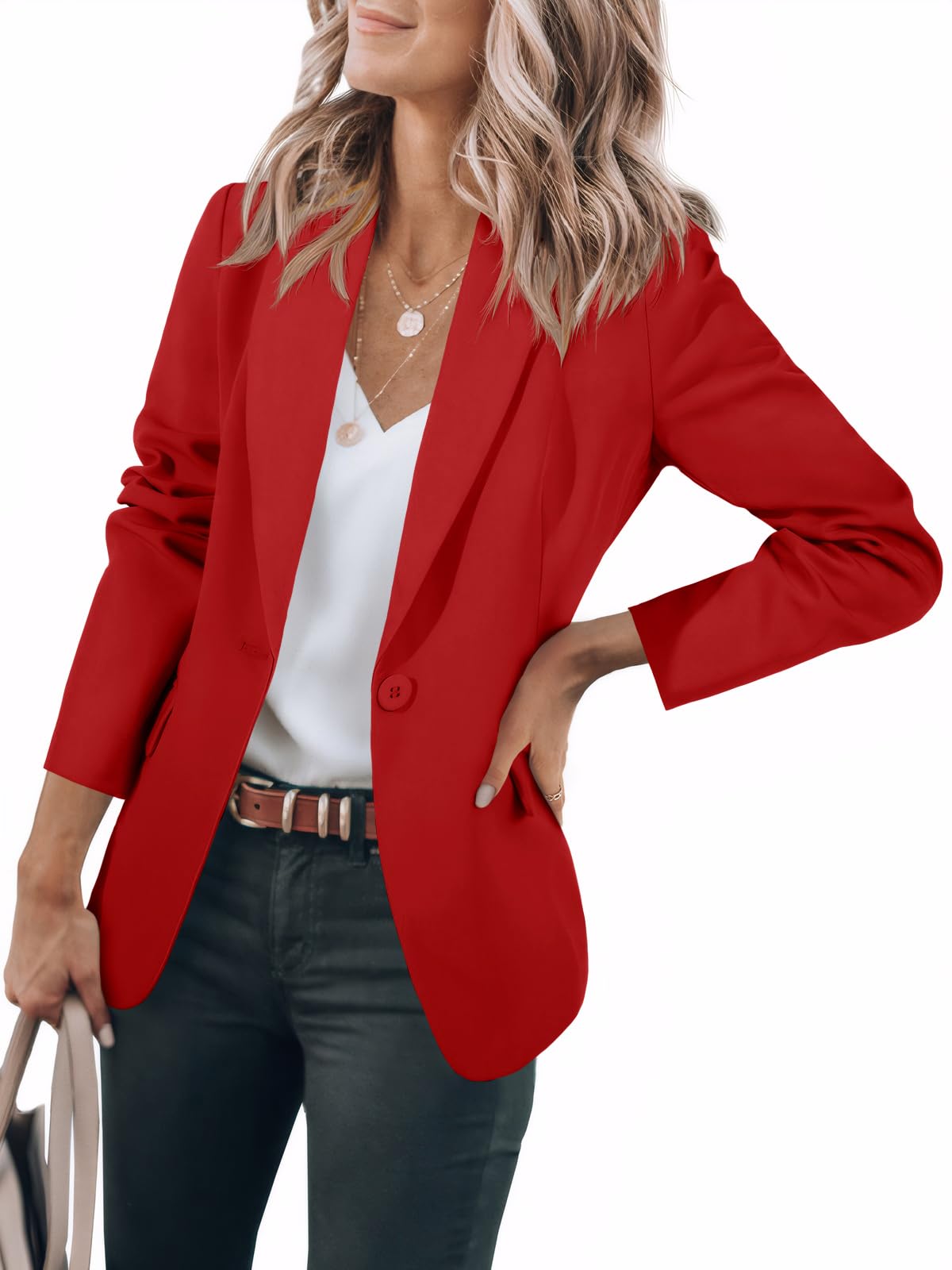 Cicy Bell Womens Casual Blazers Long Sleeve Work Office Suit Jackets Blazer