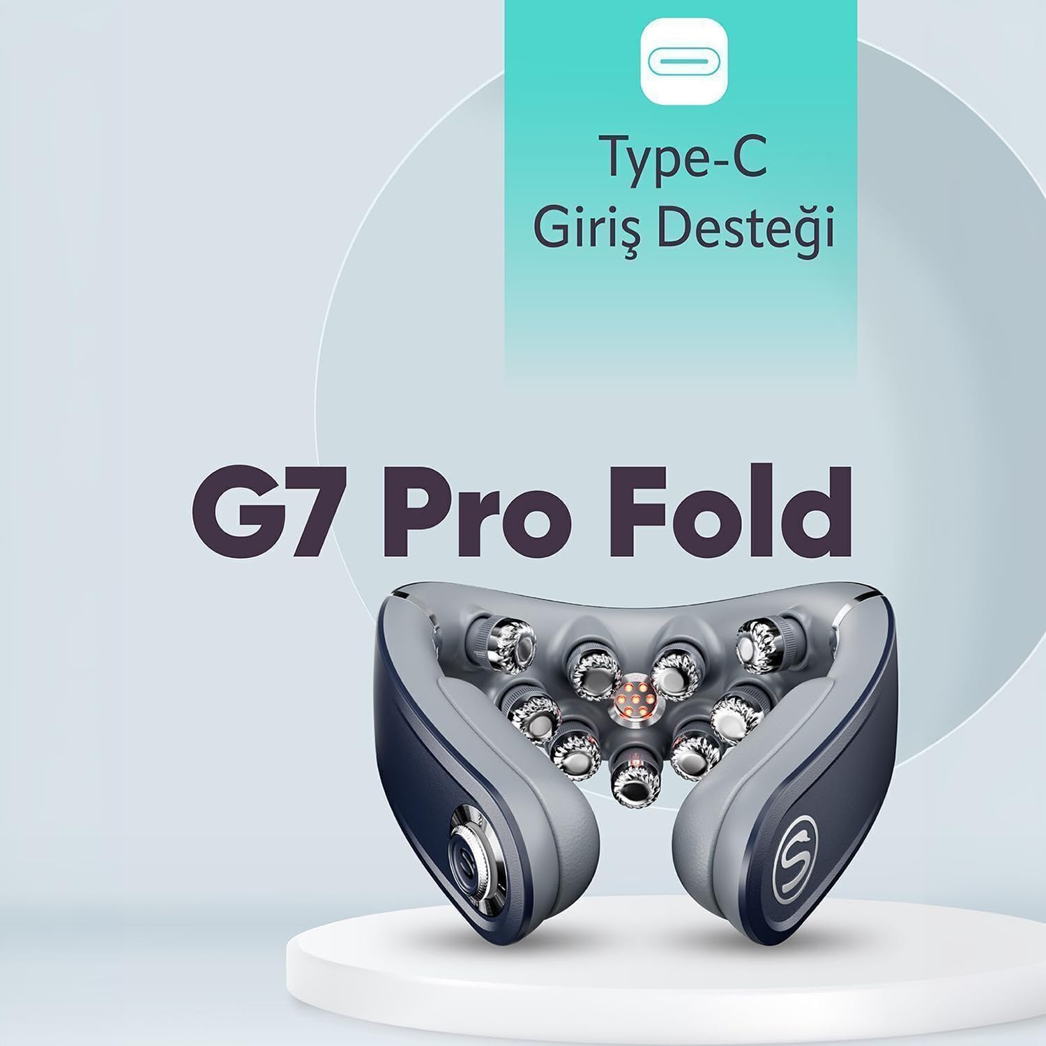 SKG G7 Pro Fold | TENS-EMS Akıllı Boyun Masaj Aleti | Mobil APP | Isı Terapisi-Termoterapi | Titreşim Masajı