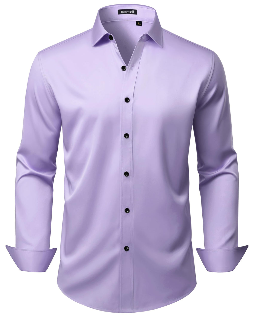 Mens Wrinkle Free Dress Shirts Regular Fit Business Button Down Shirt Formal Long Sleeve Wedding Stretch Shirts