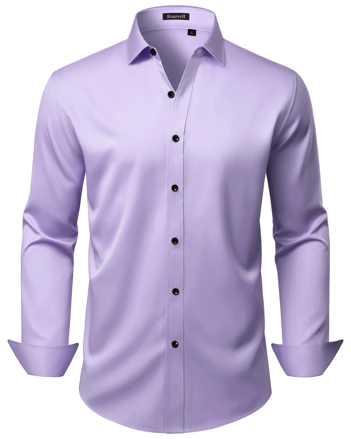 Mens Wrinkle Free Dress Shirts Regular Fit Business Button Down Shirt Formal Long Sleeve Wedding Stretch Shirts
