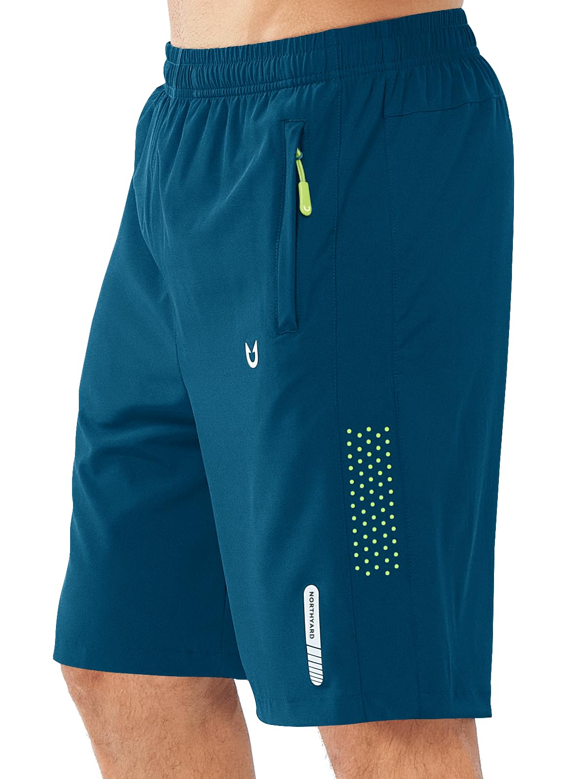 NORTHYARD Men's Athletic Running Shorts Gym Workout 7"/9"/5" Zipper Pockets