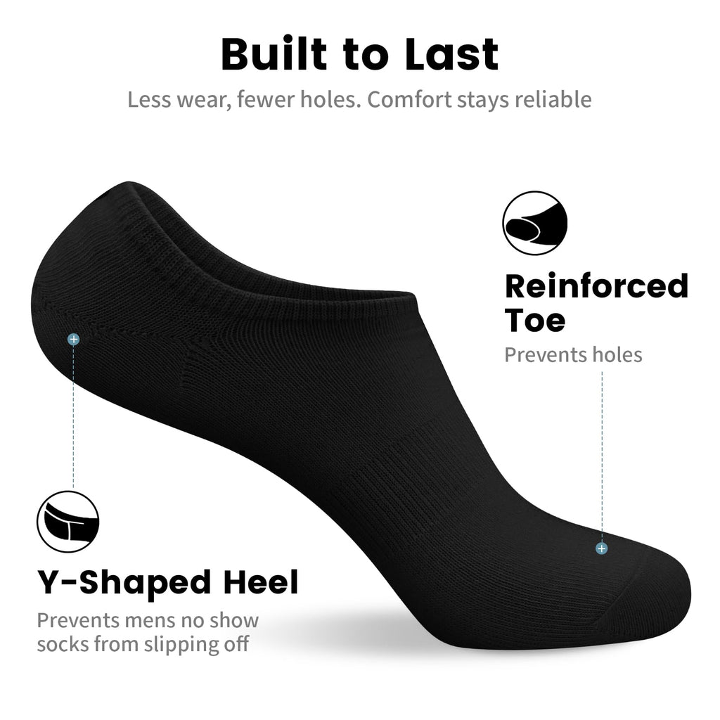 wernies No Show Socks Men, Low Cut Ankle Short Casual Non Slip Socks