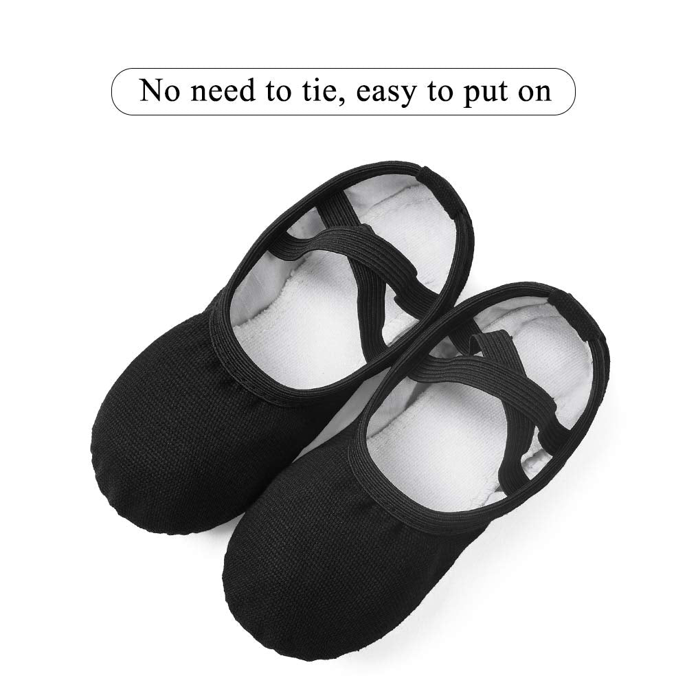 Stelle Canvas Ballet Shoes Toddler Girls No-Tie Split Sole Ballet Slippers