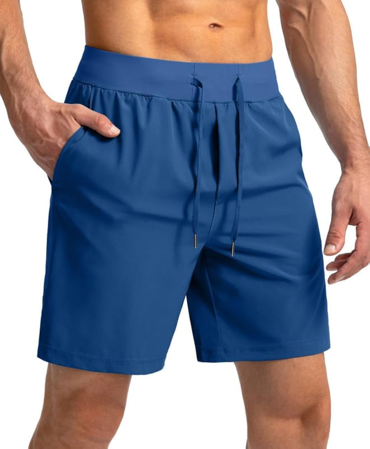 Soothfeel Men's Running Shorts with Zipper Pockets 9"/ 7"/ 5" Quick Dry Eight Basketball Gym Workout Athletic Shorts