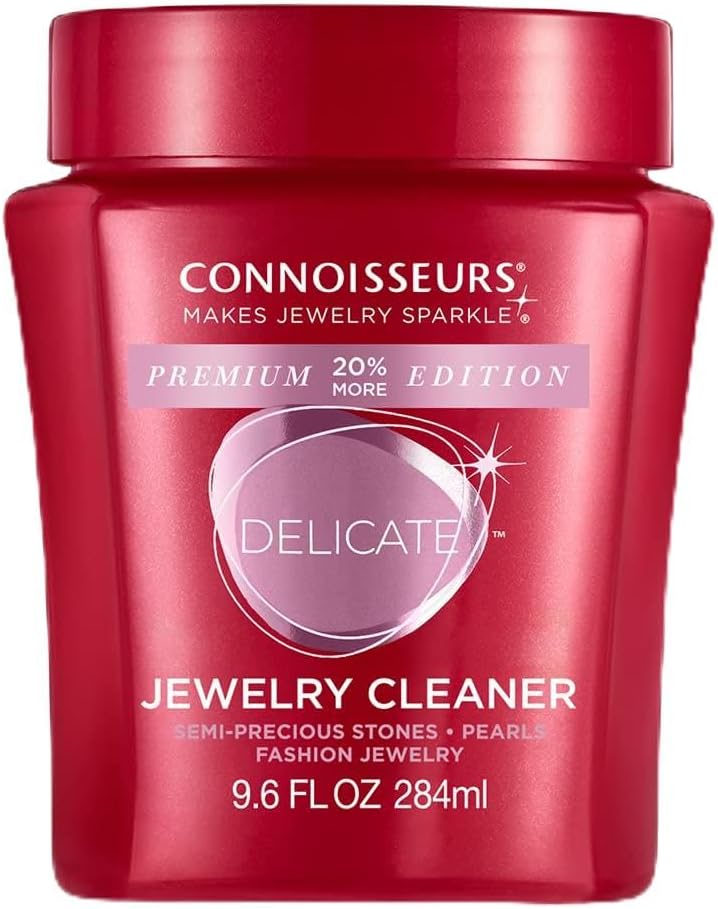 CONNOISSEURS Premium Edition Jewelry Cleaner, Value Size 9.6oz - Pick from Fine, Silver or Delicate Jewelry Cleaner