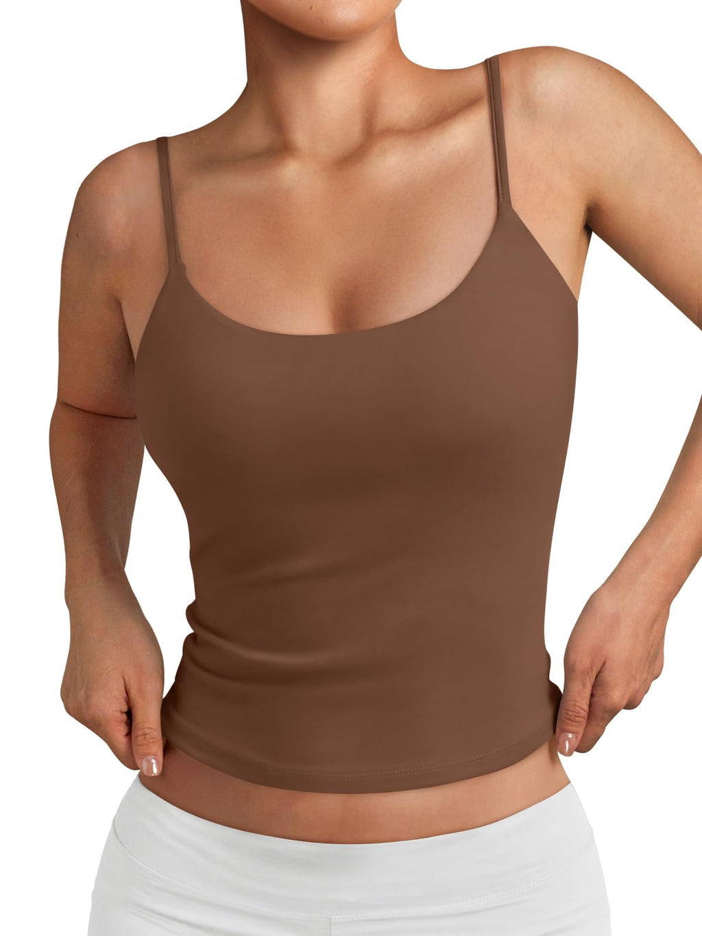 Trendy Queen Womens Double Lined Adjustable Spaghetti Strap Tank Tops