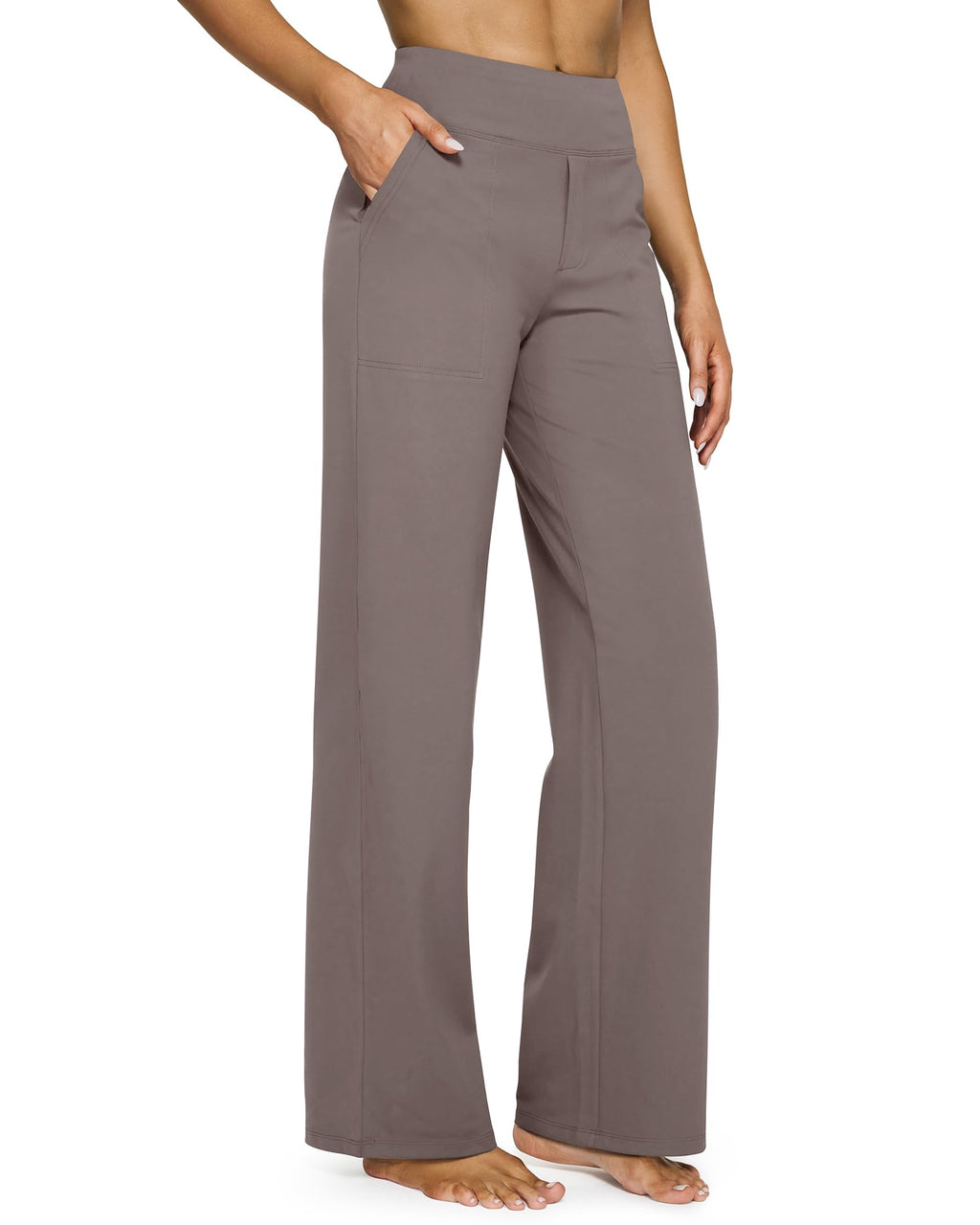 G4Free Yoga Pants for Women Wide Leg Pants with Pockets High Waisted