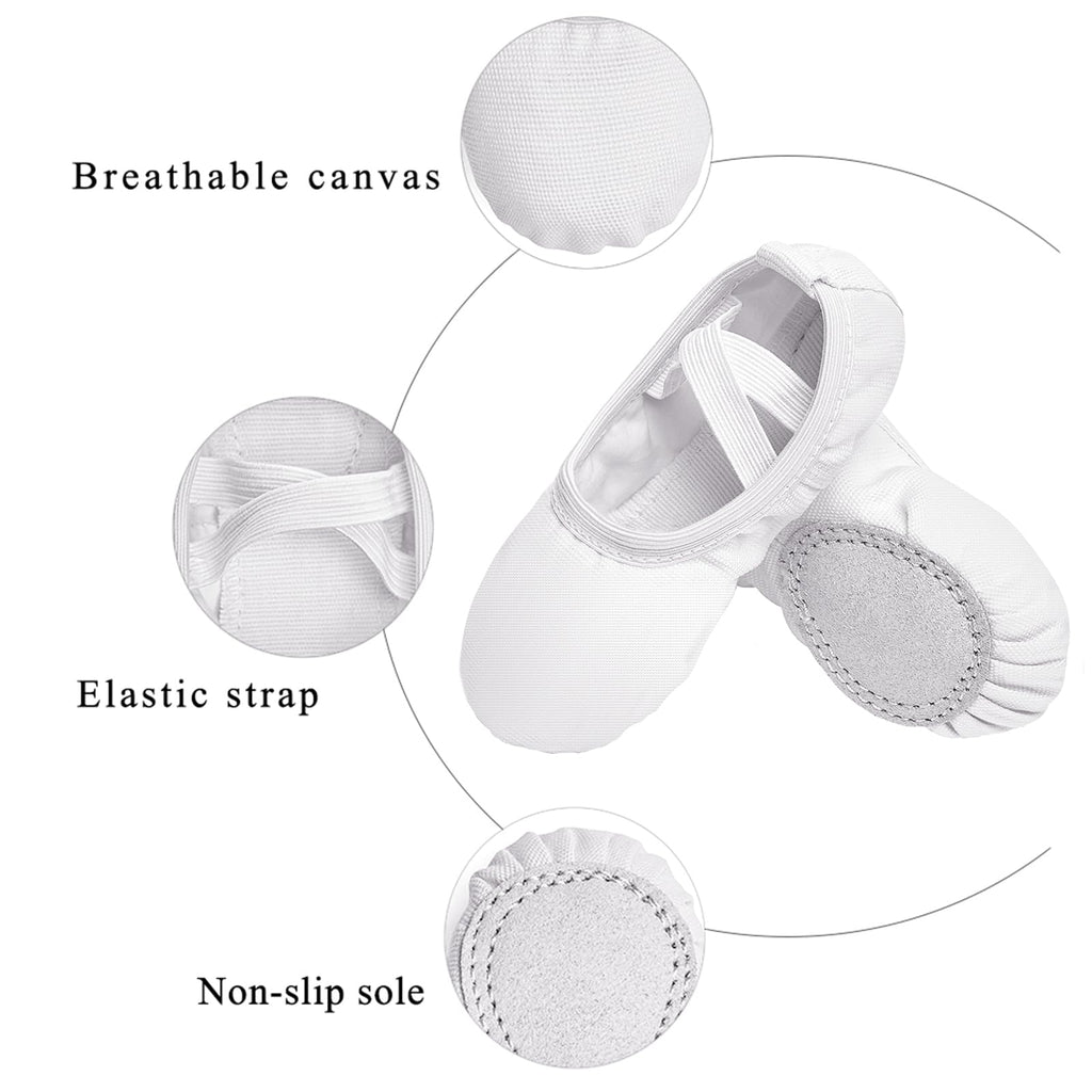 Stelle Canvas Ballet Shoes Toddler Girls No-Tie Split Sole Ballet Slippers
