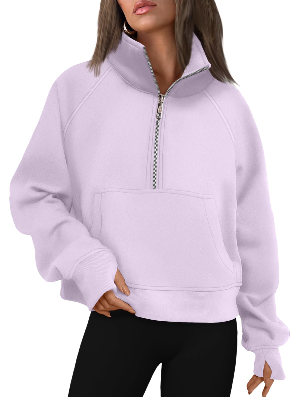 AUTOMET Womens Sweatshirts Half Zip Fleece Pullover Fall Outfits
