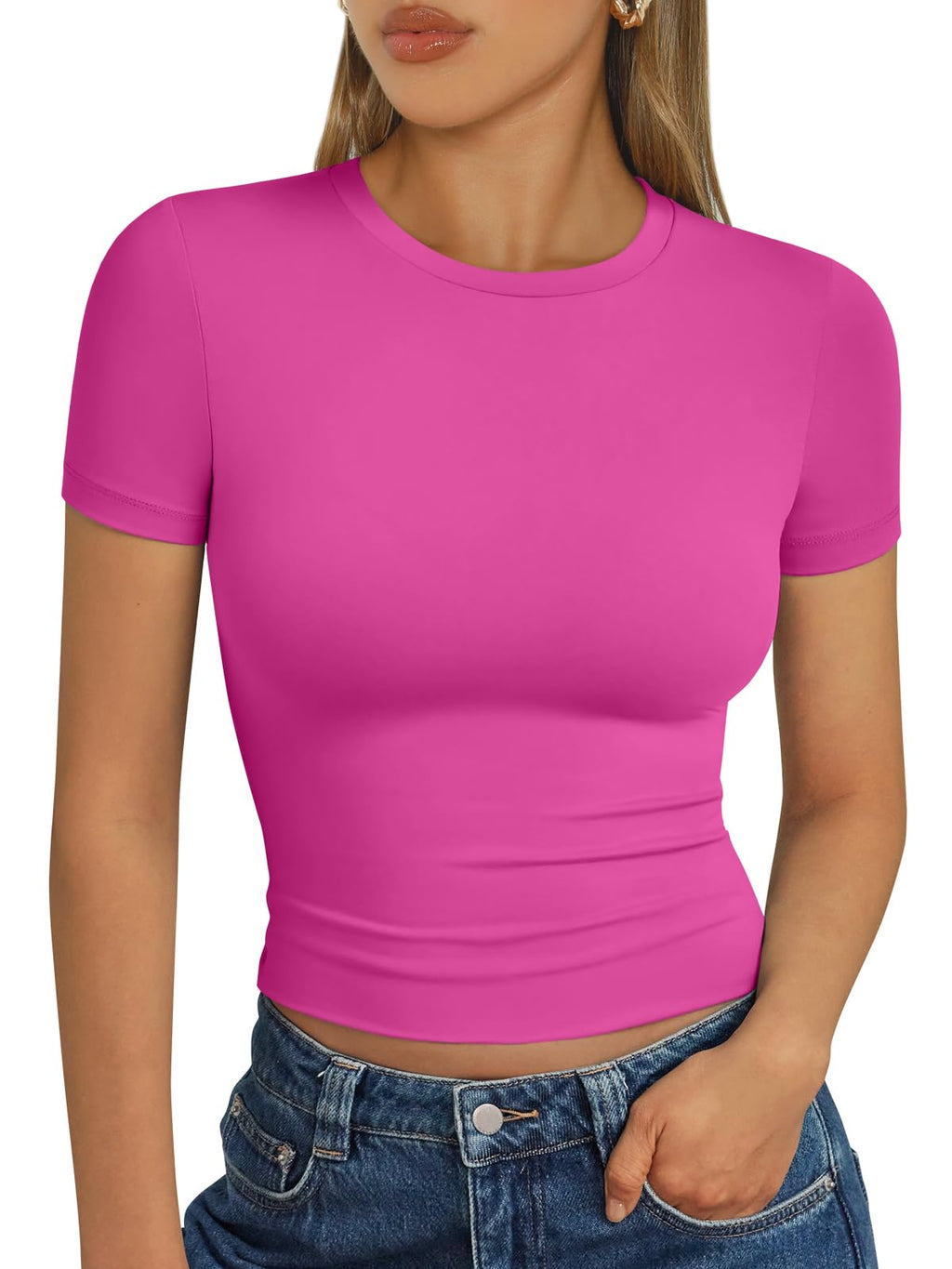 Trendy Queen Womens Short Sleeve T Shirt Basic Summer Top