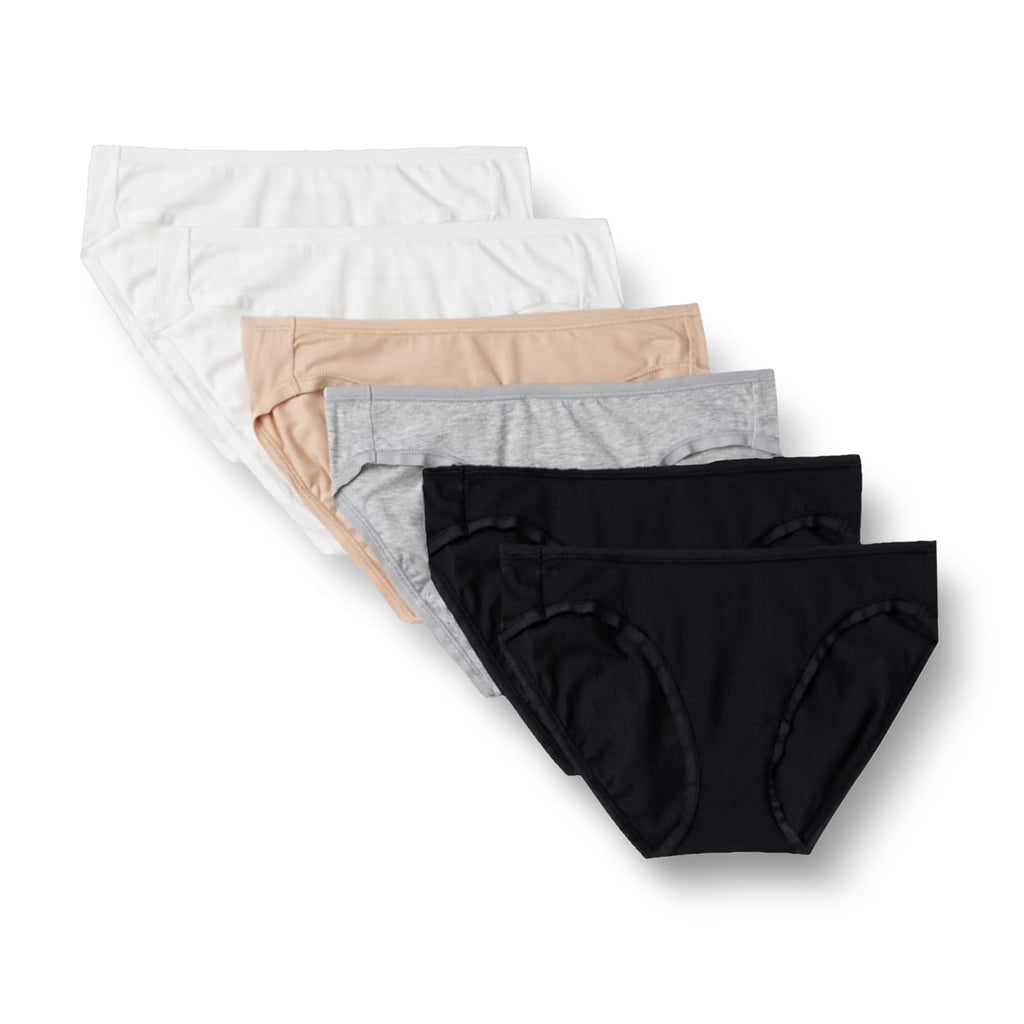 Amazon Essentials Women's Cotton Spandex Bikini Brief Underwear (Available in Plus Size)