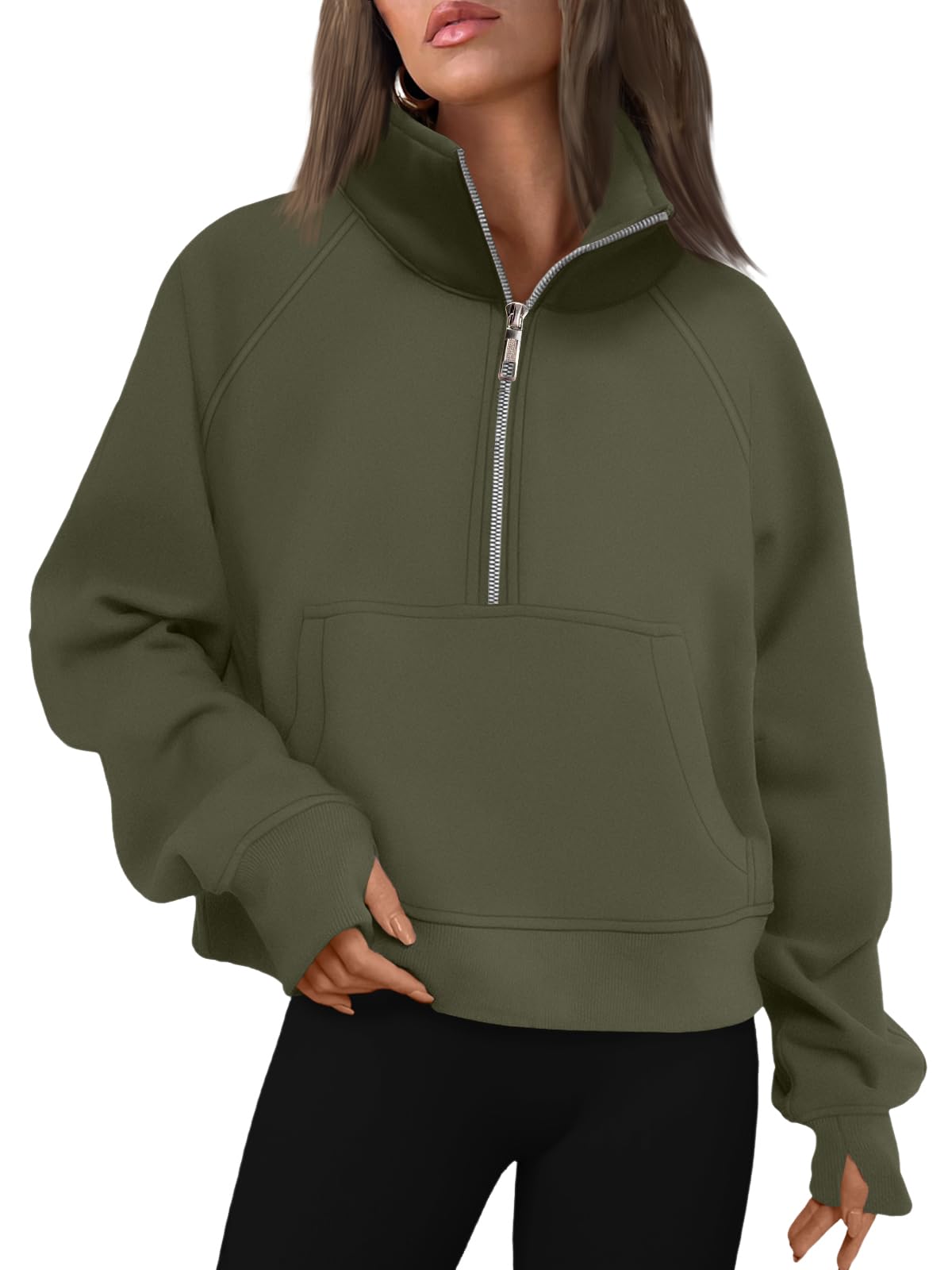 AUTOMET Womens Sweatshirts Half Zip Fleece Pullover Fall Outfits