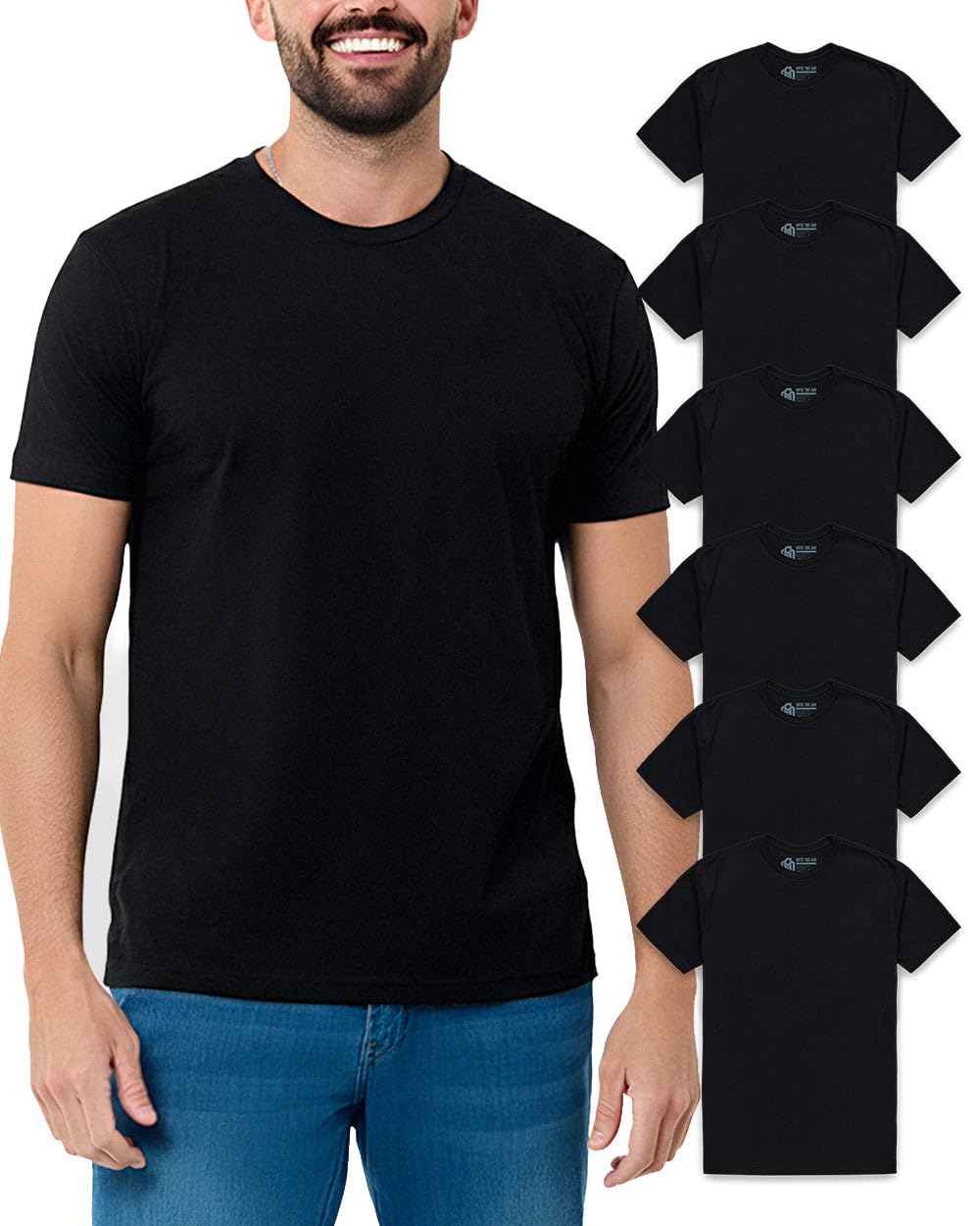 Mens T Shirts Soft Cotton Crew Neck Athletic Fit Casual Tees S-4XL