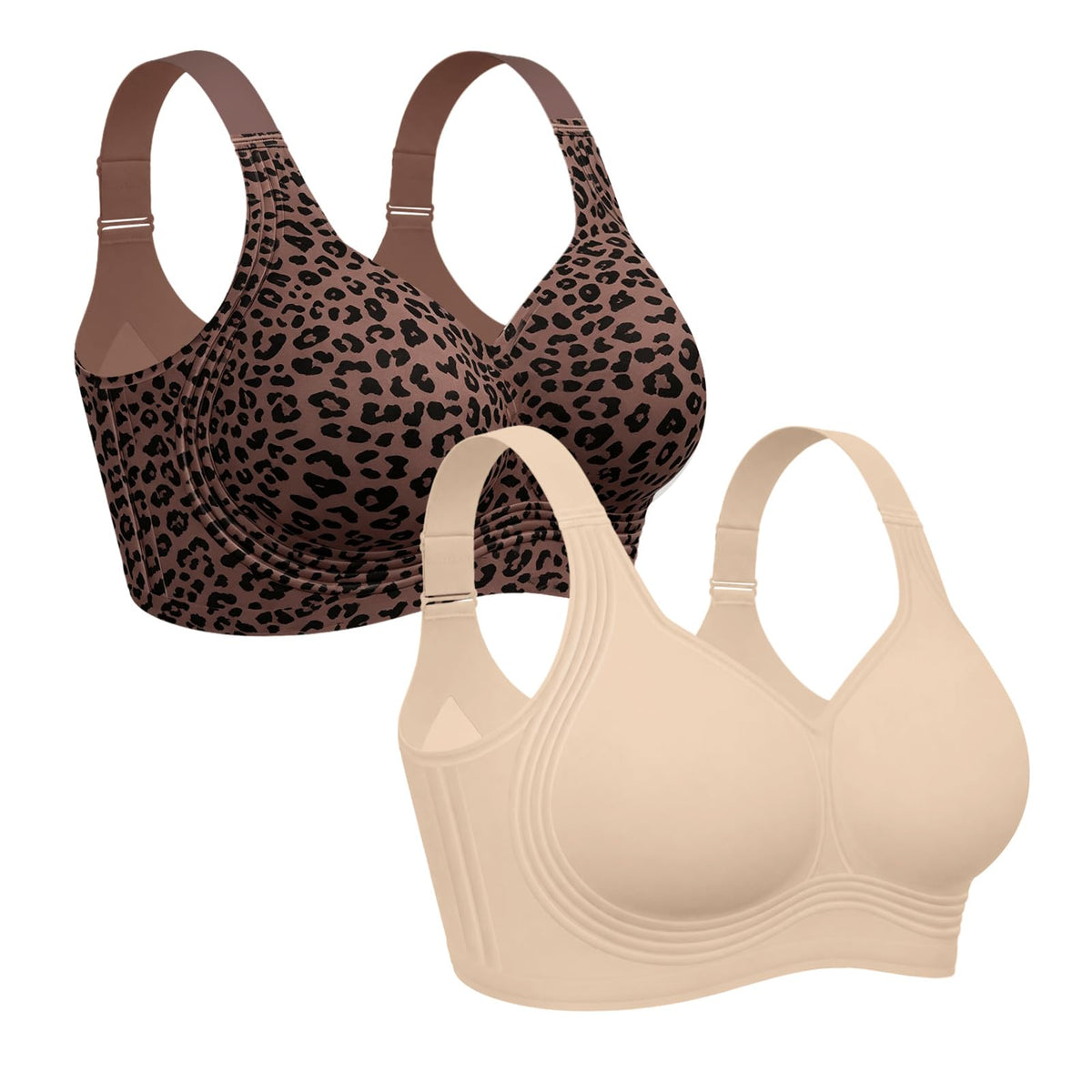 OEAK Womens Wireless Jelly Bras Plus Size Support Push Up Comfortable Bra