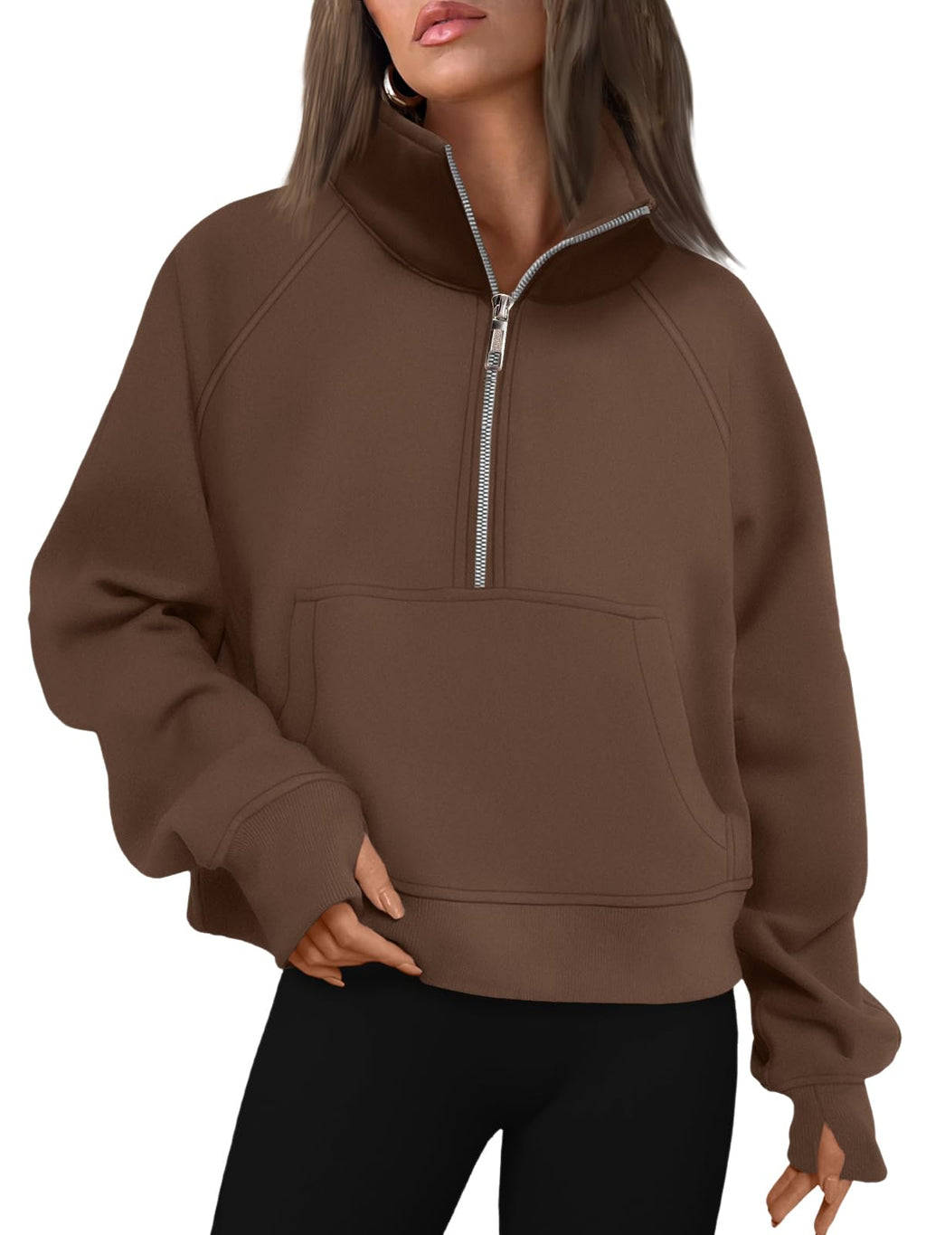 AUTOMET Womens Sweatshirts Half Zip Fleece Pullover Fall Outfits