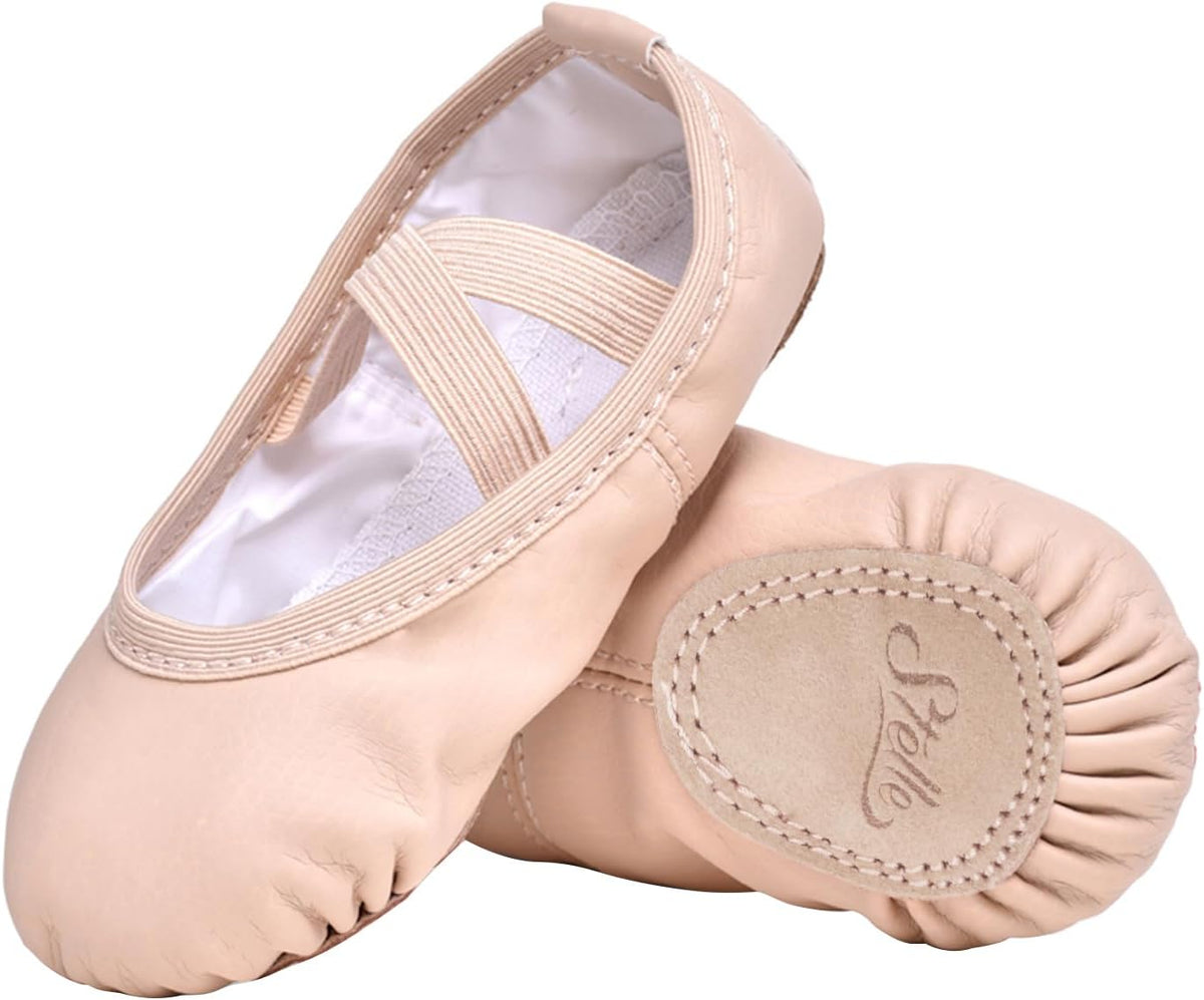 Stelle Ballet Shoes for Girls Toddler Soft Leather Split Sole Practice