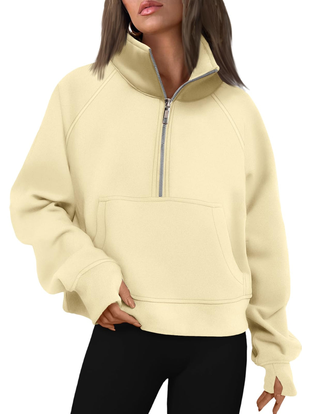 AUTOMET Womens Sweatshirts Half Zip Fleece Pullover Fall Outfits