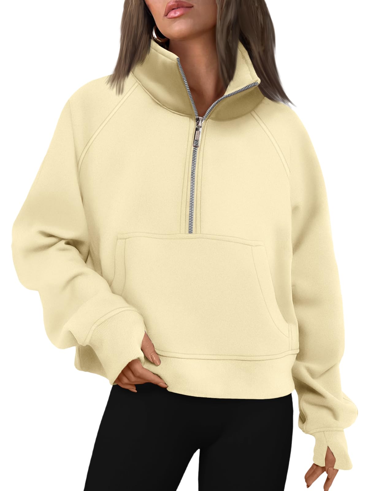 AUTOMET Womens Sweatshirts Half Zip Fleece Pullover Fall Outfits