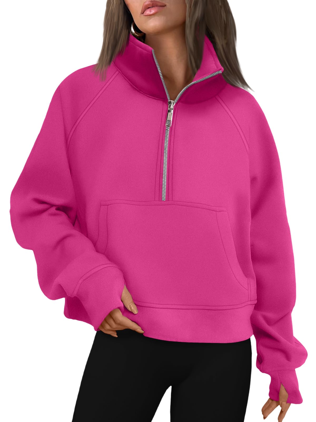 AUTOMET Womens Sweatshirts Half Zip Fleece Pullover Fall Outfits