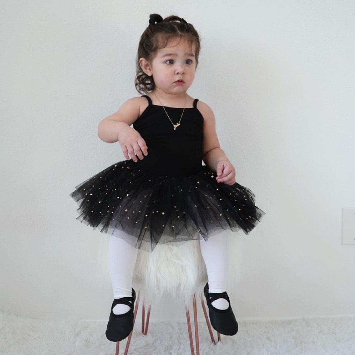 Stelle Girls' Footed Ballet Tights for Dance Class Toddler Kids 2T-15Y