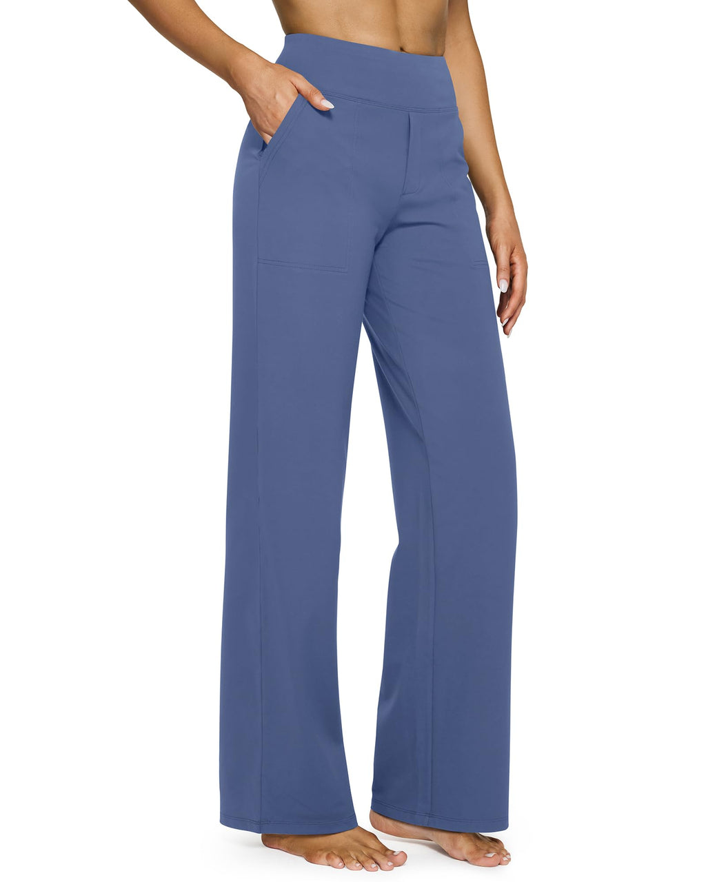 G4Free Yoga Pants for Women Wide Leg Pants with Pockets High Waisted
