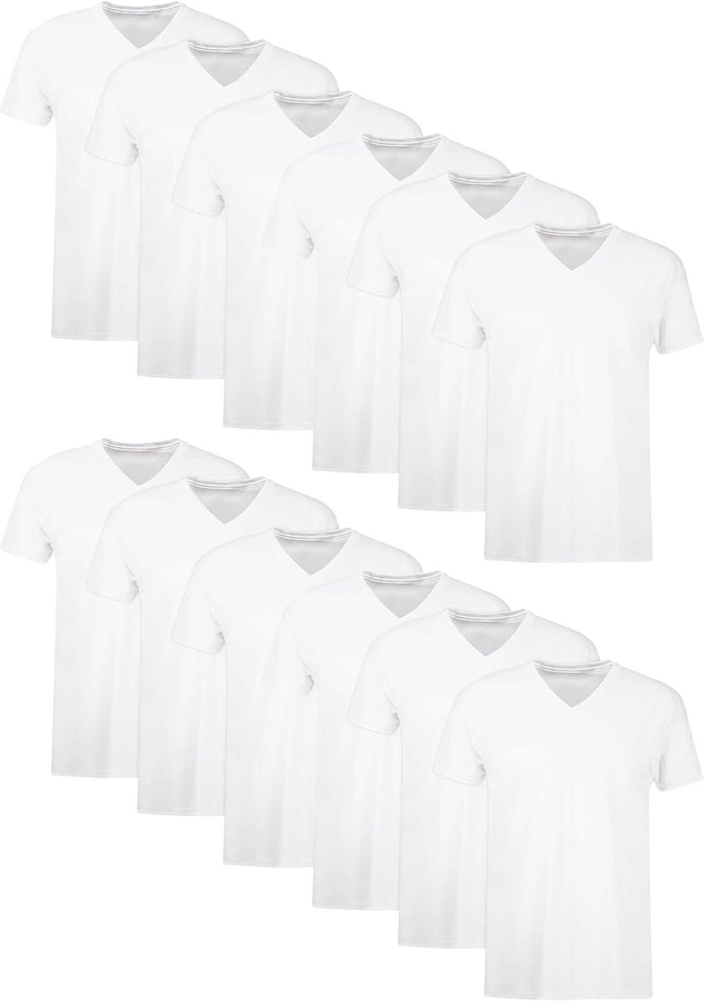 Hanes Men's Undershirts T-Shirt Pack, V-Neck Cotton Tees for Men, Moisture-Wicking, Odor Control, White Multi-Pack