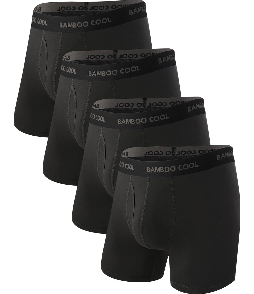 BAMBOO COOL Men's Boxer Briefs Ultra Breathable Underwear Multipack