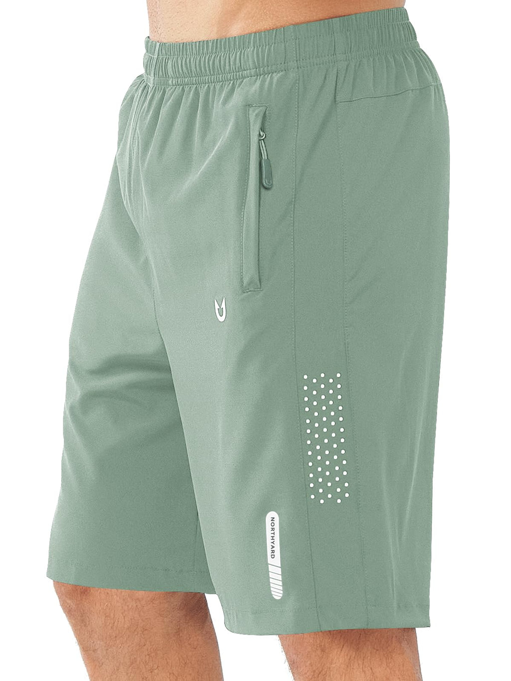 NORTHYARD Men's Athletic Running Shorts Gym Workout 7"/9"/5" Zipper Pockets