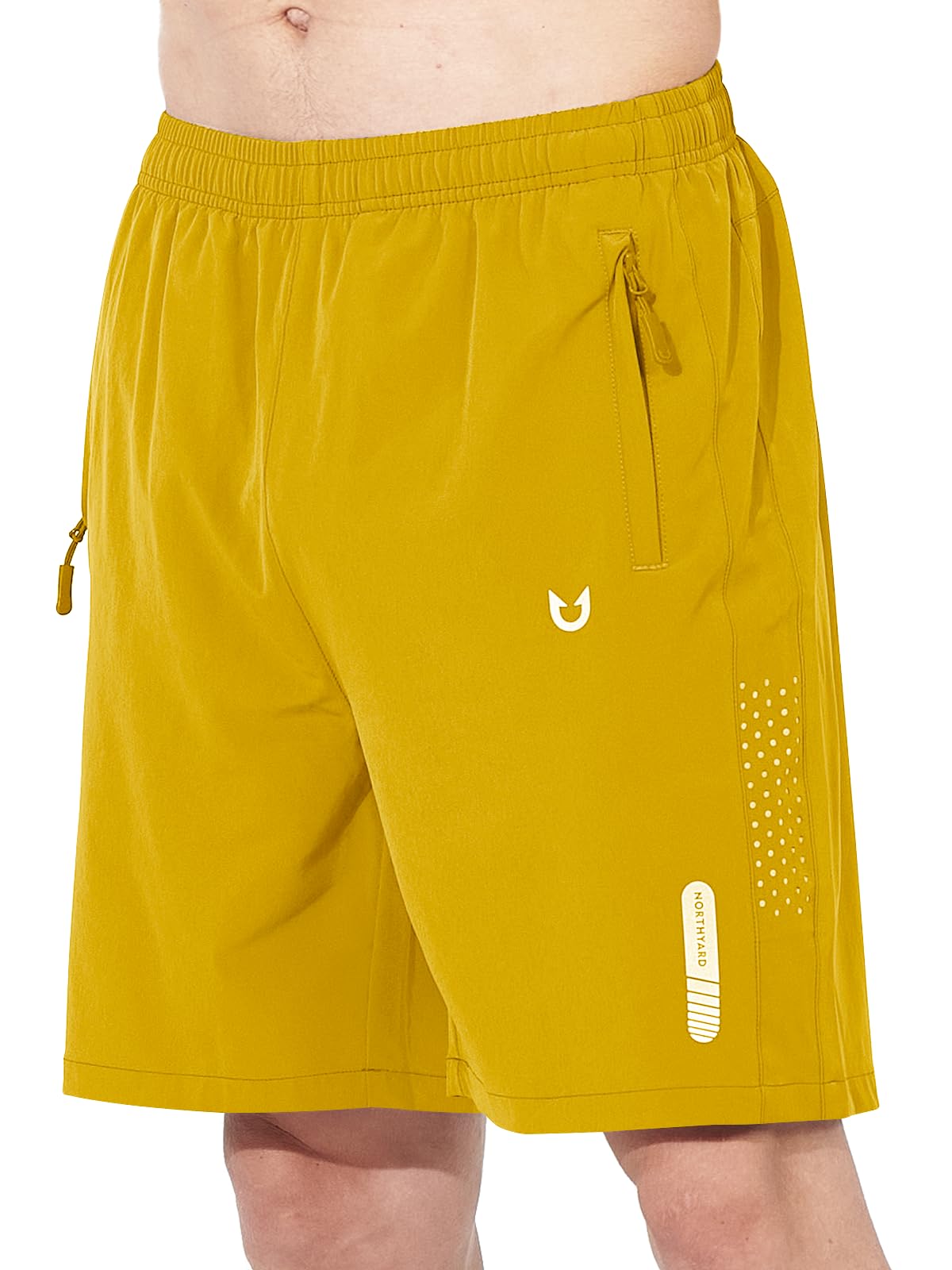 NORTHYARD Men's Athletic Running Shorts Gym Workout 7"/9"/5" Zipper Pockets