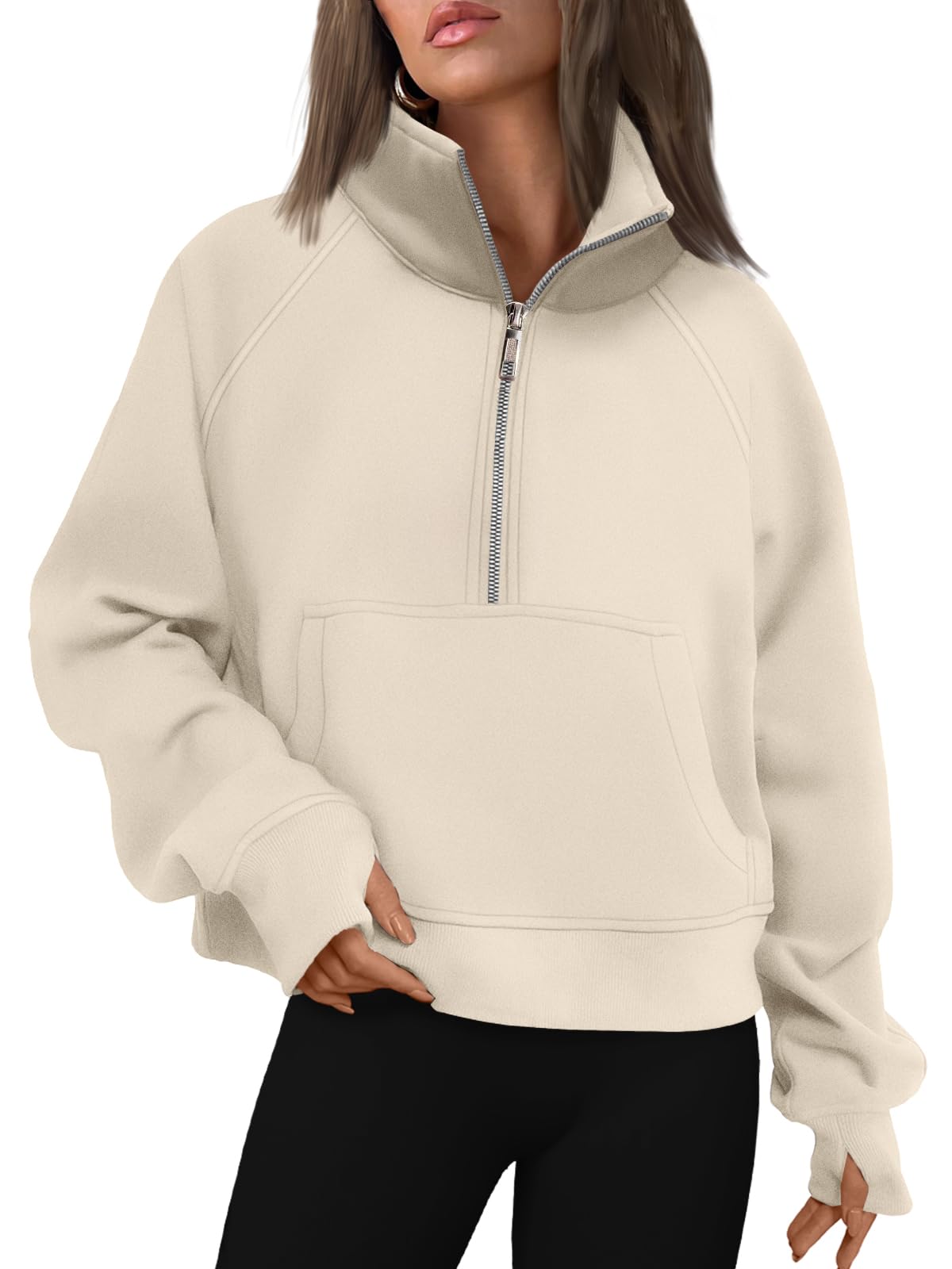 AUTOMET Womens Sweatshirts Half Zip Fleece Pullover Fall Outfits