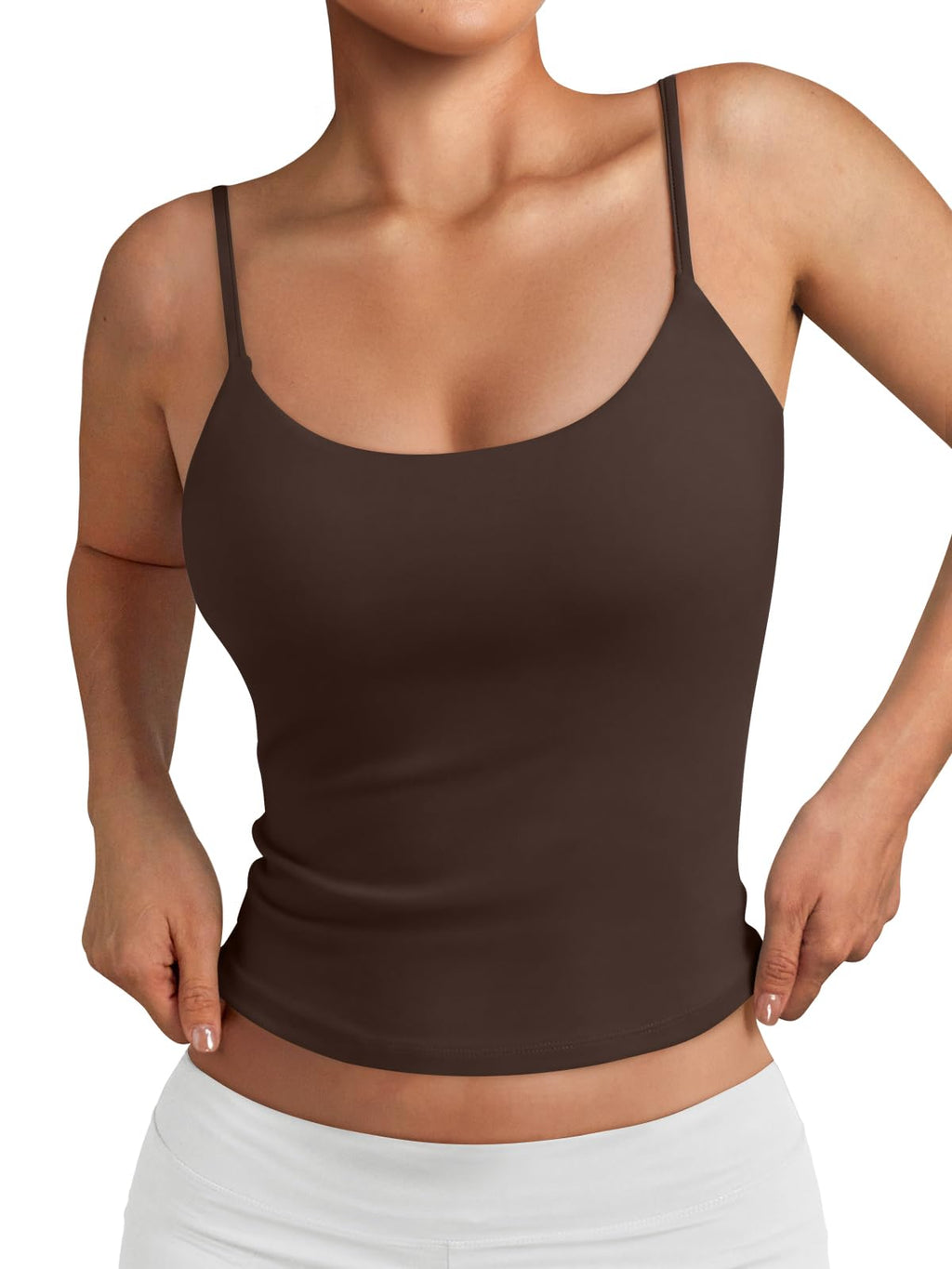 Trendy Queen Womens Double Lined Adjustable Spaghetti Strap Tank Tops