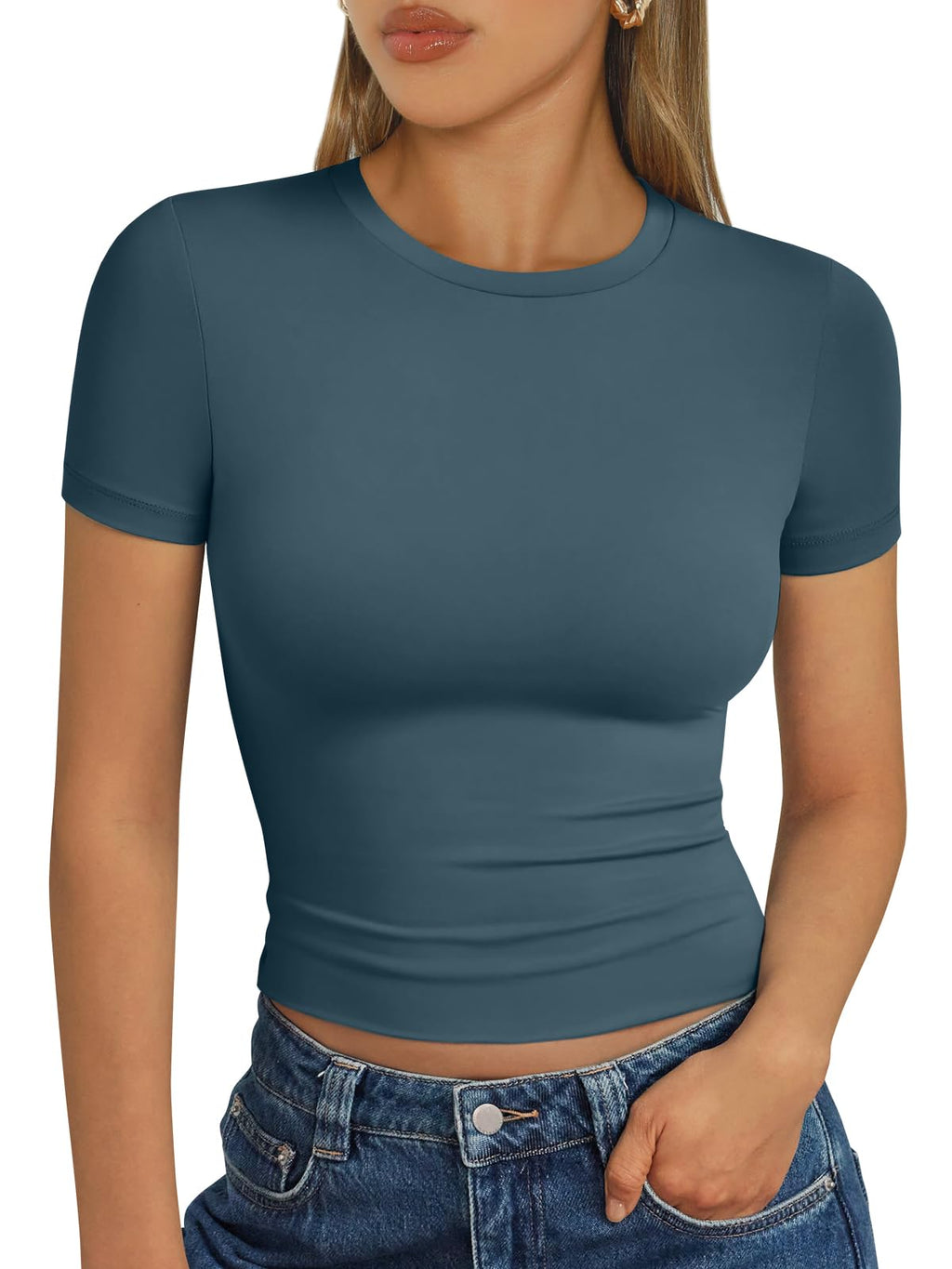 Trendy Queen Womens Short Sleeve T Shirt Basic Summer Top