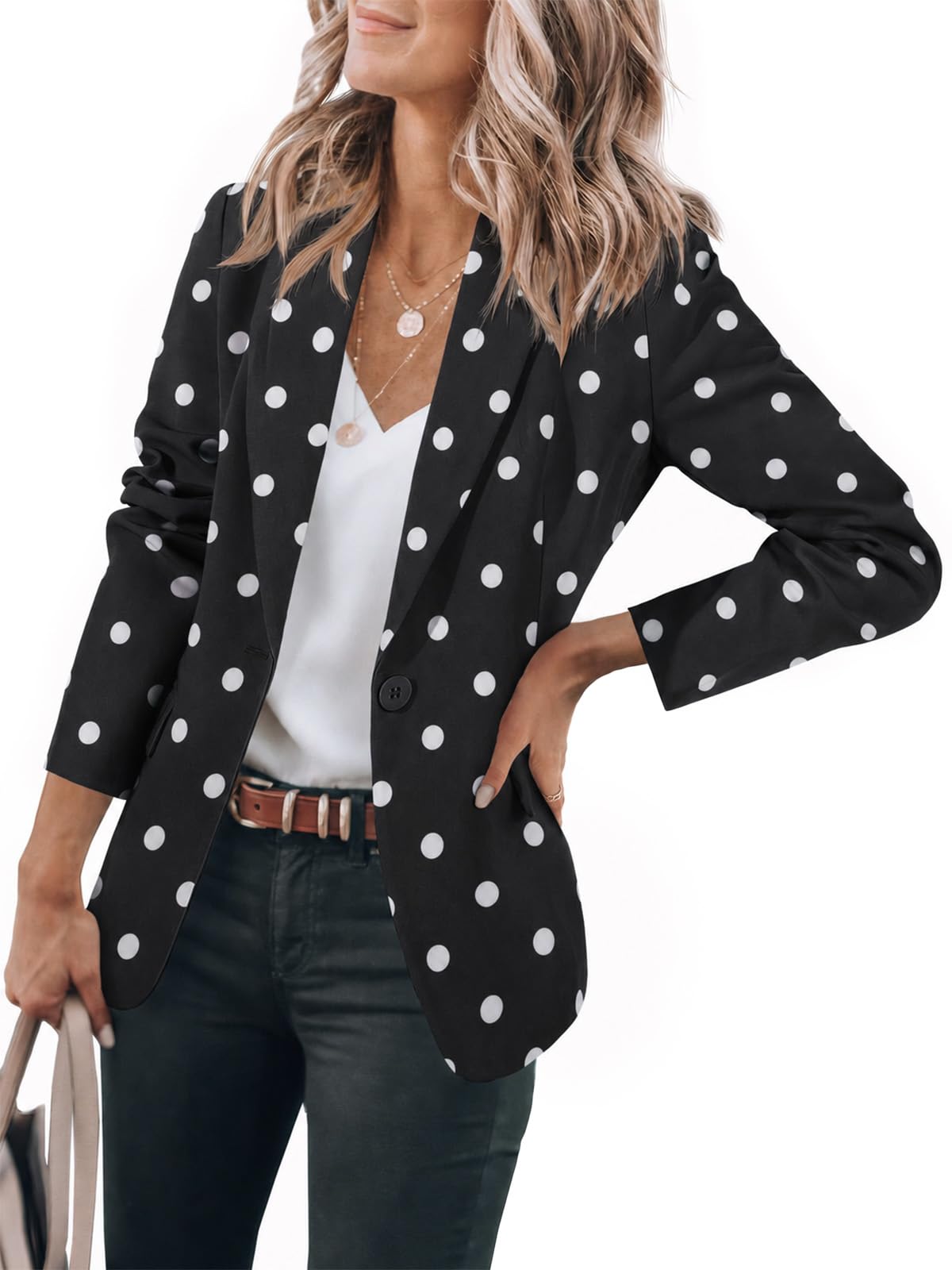 Cicy Bell Womens Casual Blazers Long Sleeve Work Office Suit Jackets Blazer