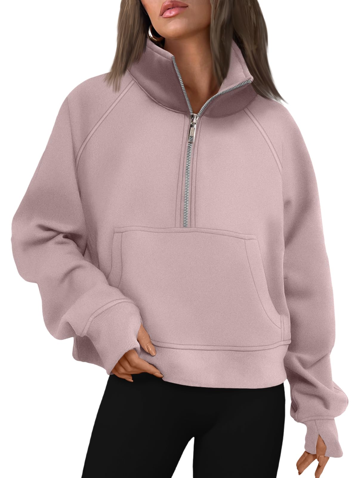 AUTOMET Womens Sweatshirts Half Zip Fleece Pullover Fall Outfits