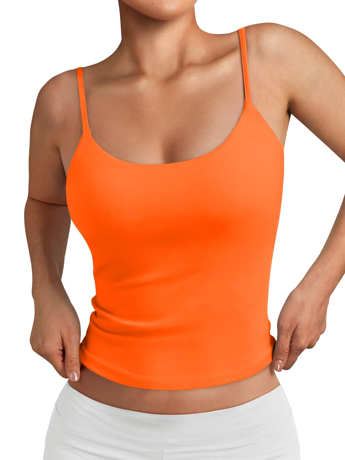 Trendy Queen Womens Double Lined Adjustable Spaghetti Strap Tank Tops