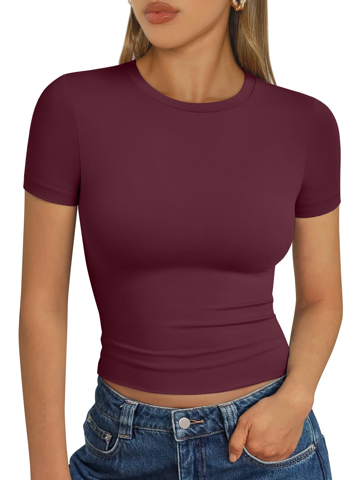 Trendy Queen Womens Short Sleeve T Shirt Basic Summer Top