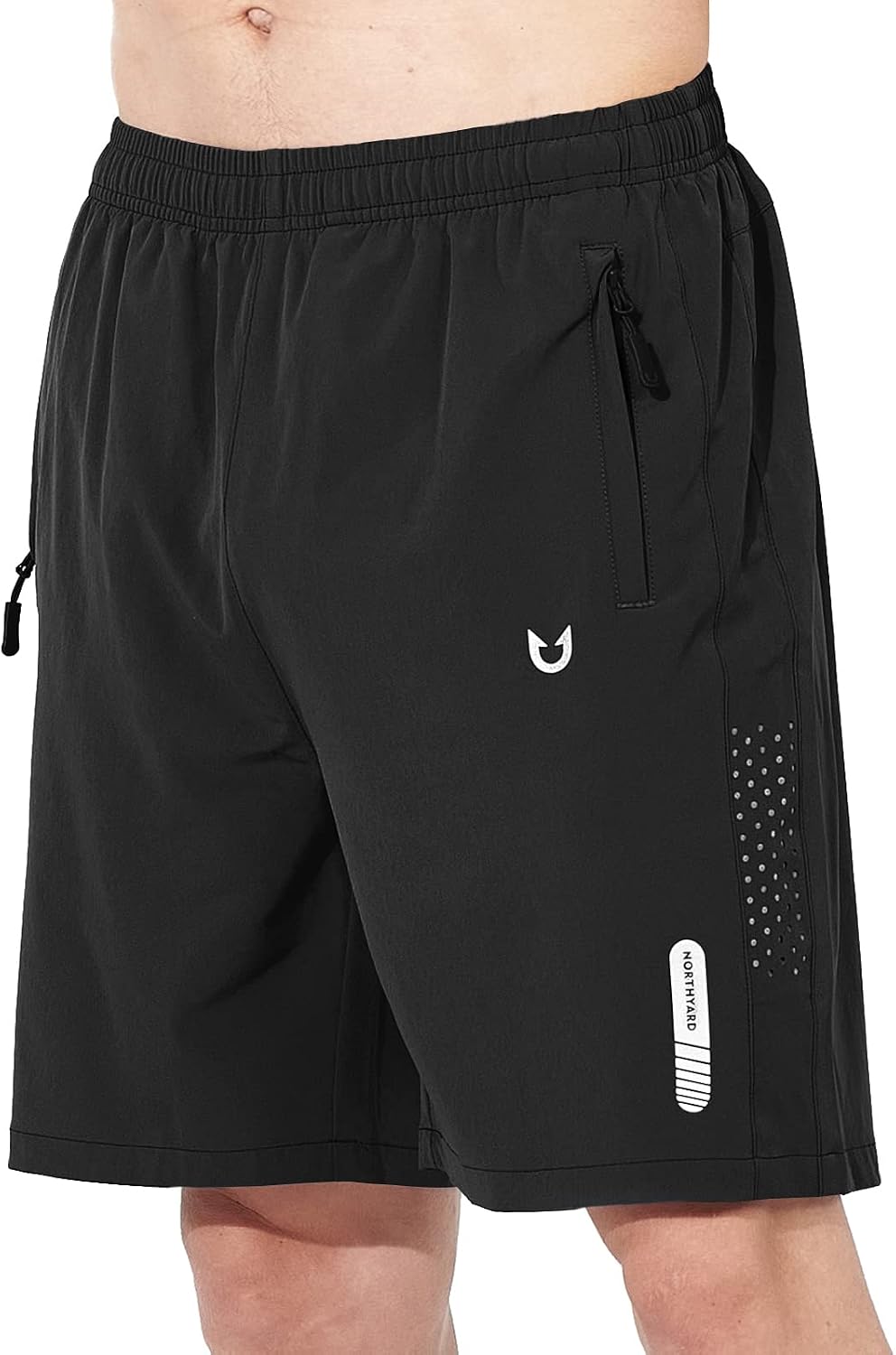 NORTHYARD Men's Athletic Running Shorts Gym Workout 7"/9"/5" Zipper Pockets