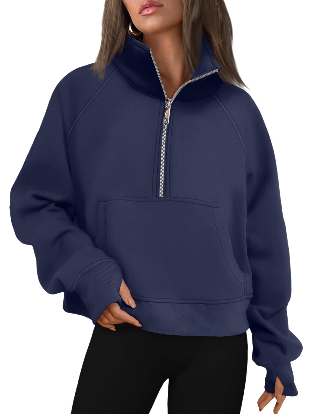 AUTOMET Womens Sweatshirts Half Zip Fleece Pullover Fall Outfits