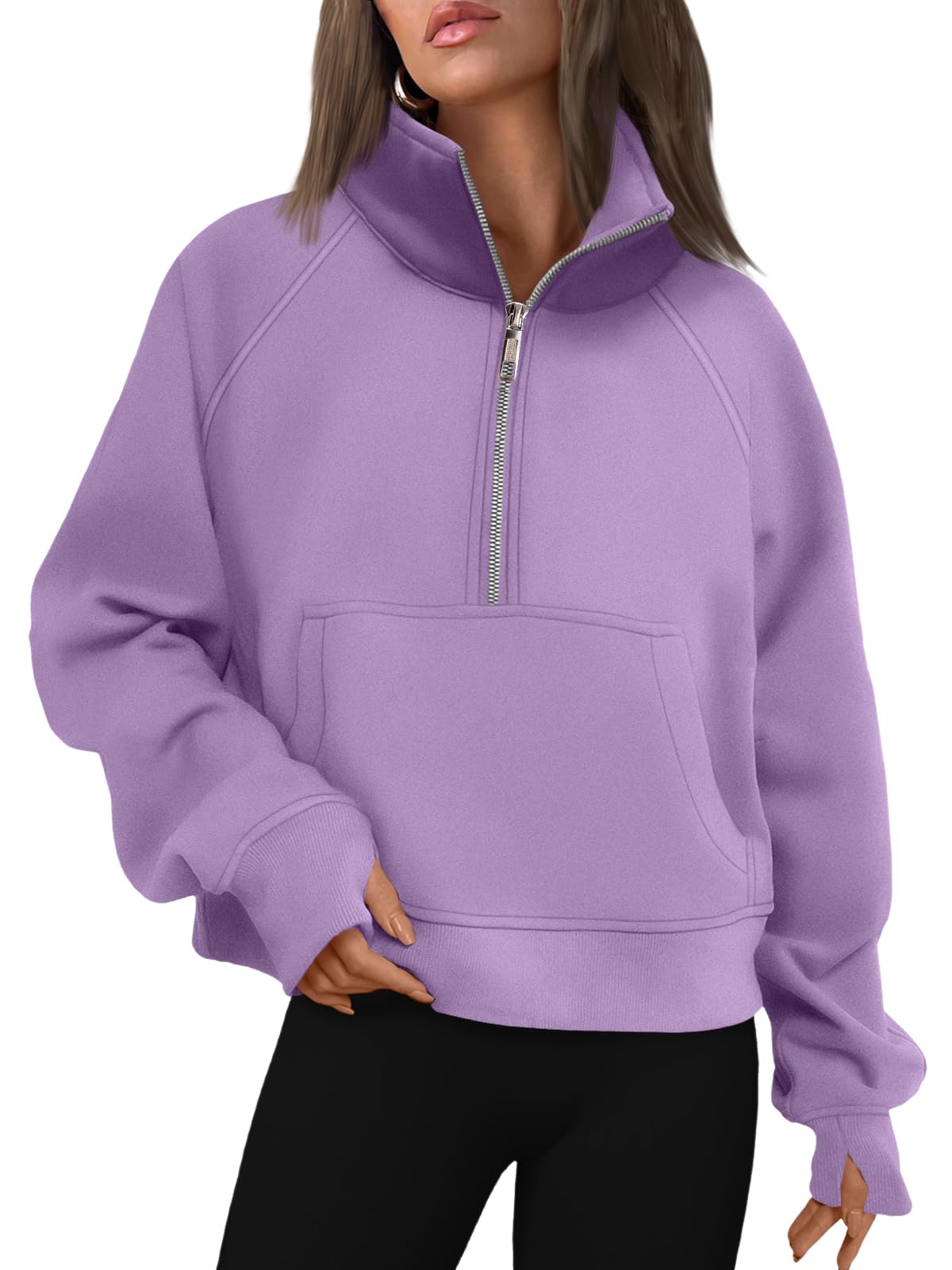 AUTOMET Womens Sweatshirts Half Zip Fleece Pullover Fall Outfits