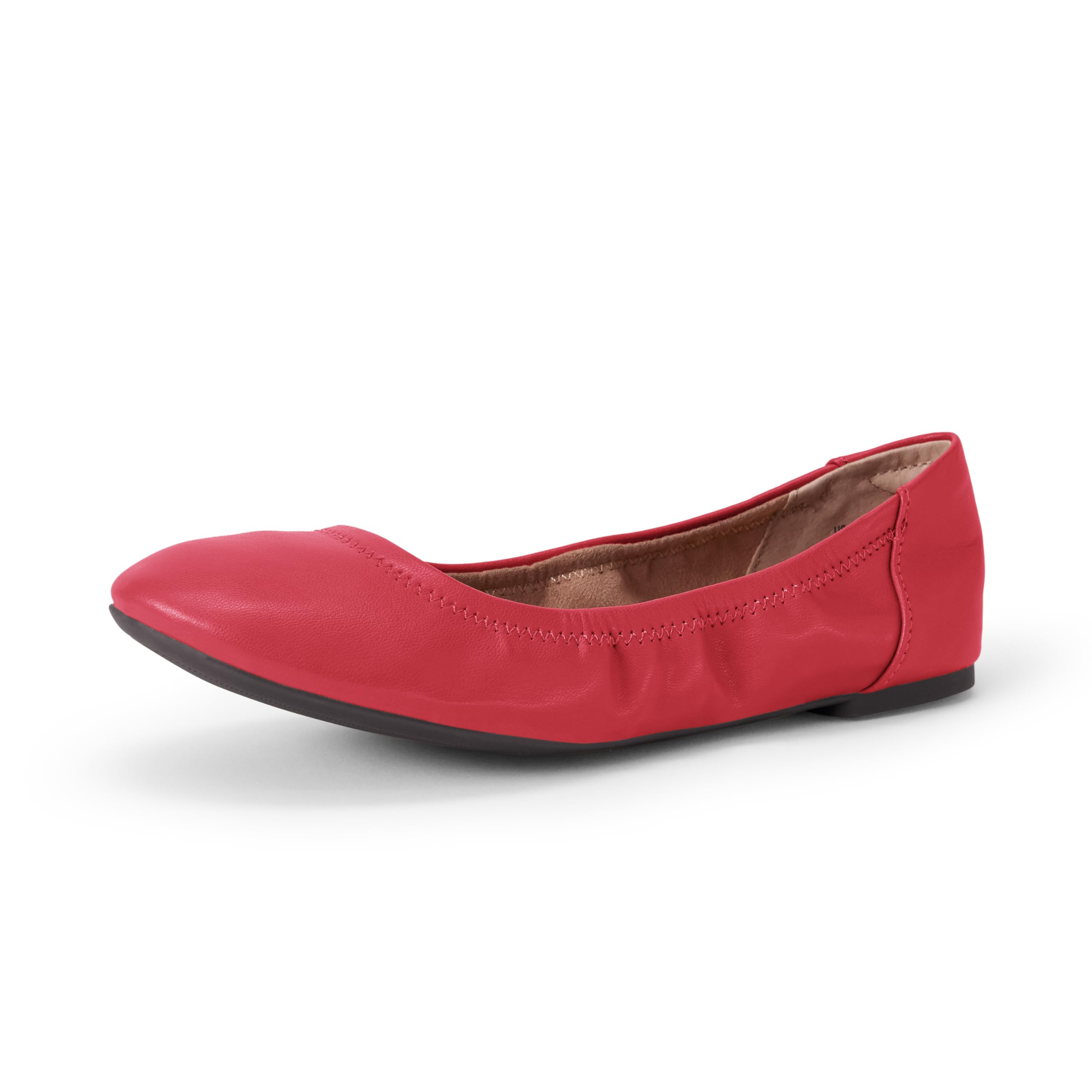 Amazon Essentials Women's Comfortable Round Toe Ballet Flats, Cushioned Memory Foam