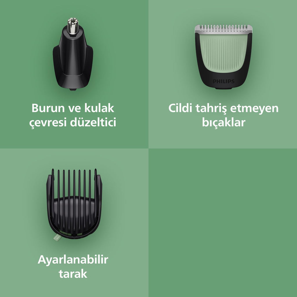 Philips 3000 Serisi 7in1,Erkek Bakım Seti,Yüz/Saç/Vücut Tıraş Makinesi,Islak/Kuru Kullanım,MG3930/15